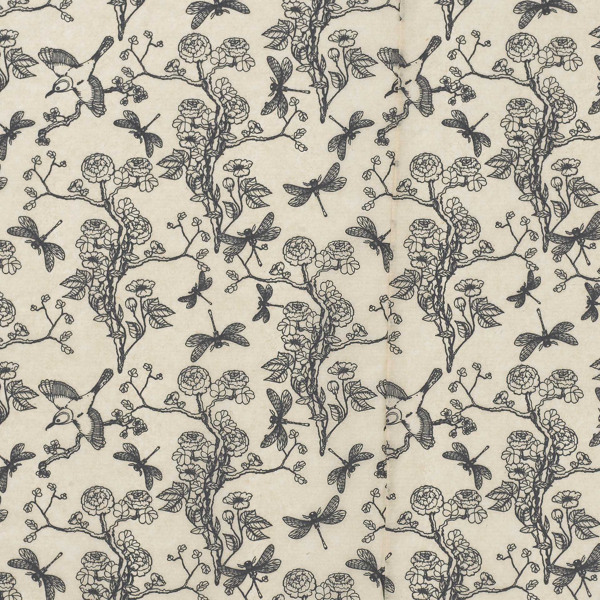 Elan Transfers Underglaze Transfer Sheet - Chinoiserie, Black - close-up