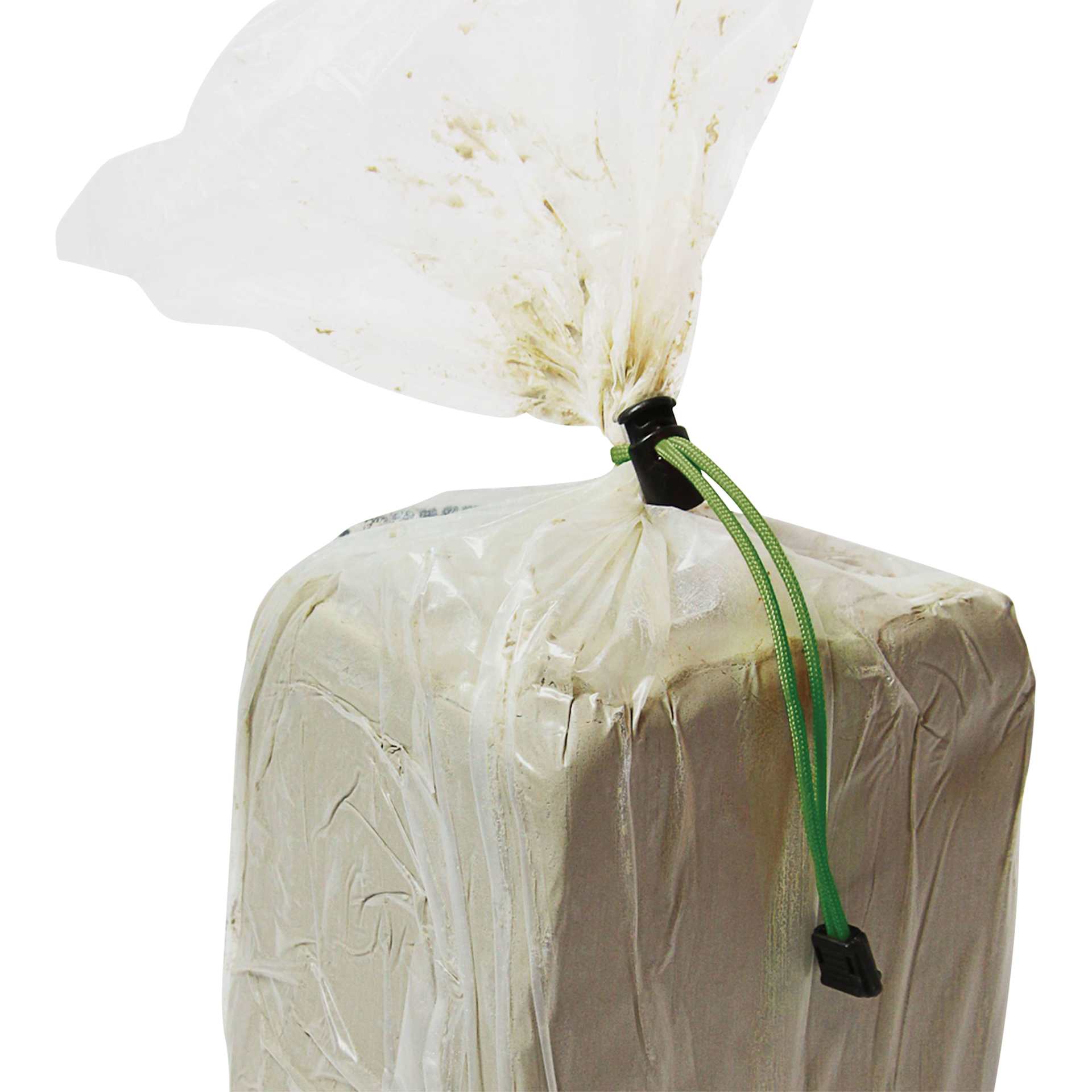 Xiem Clay Bag Ties - Lime Green, Pkg of 2 - on clay bag
