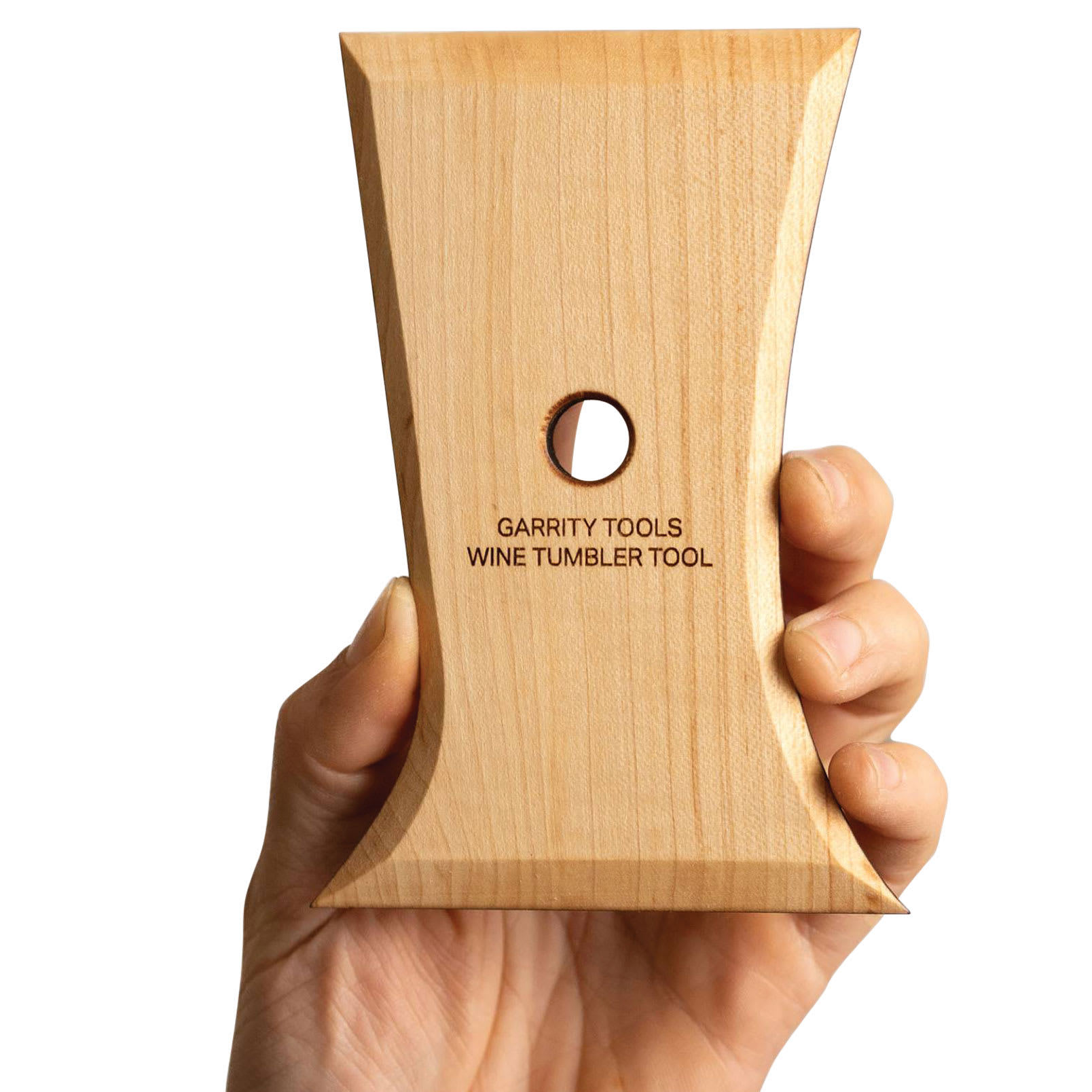 Garrity Tools Wine Tumbler Rib - in a hand