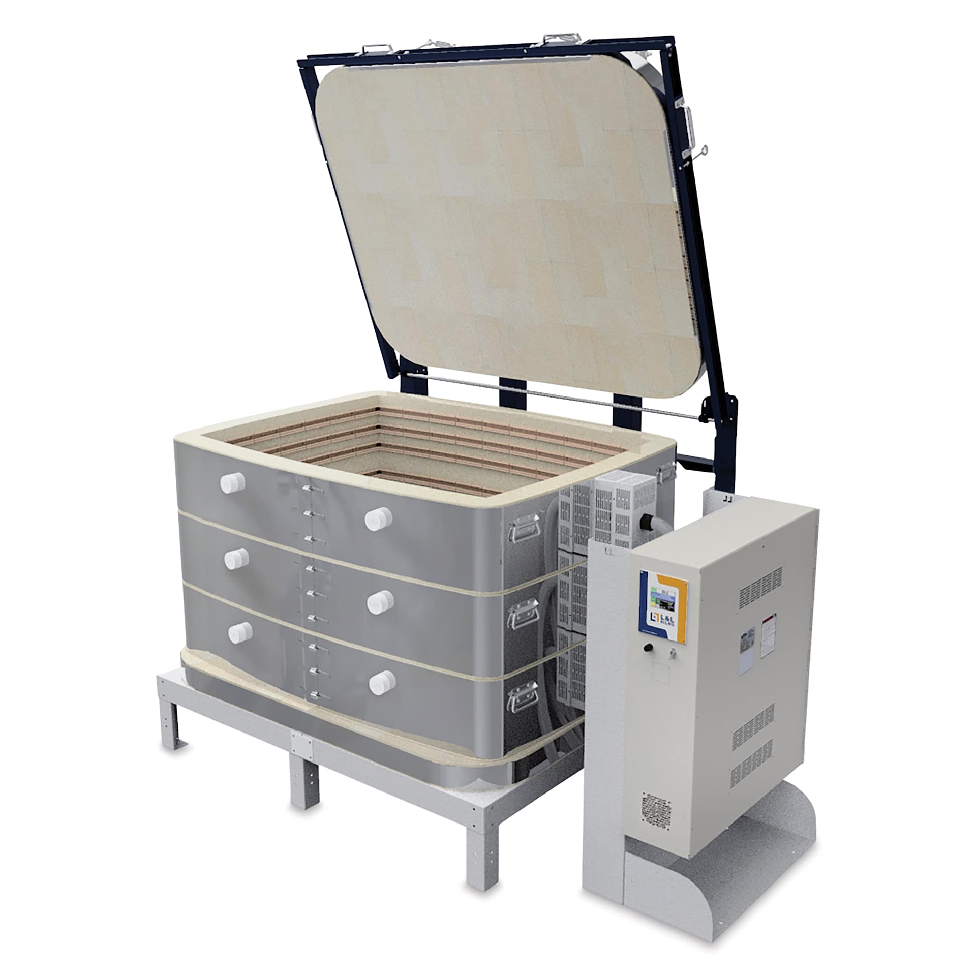 L&L Davinci Rectangular Kiln - T3427-D, Cone 10, 240V-1P, 103.9A, 27" H x 43-1/2" W x 30-1/2" D