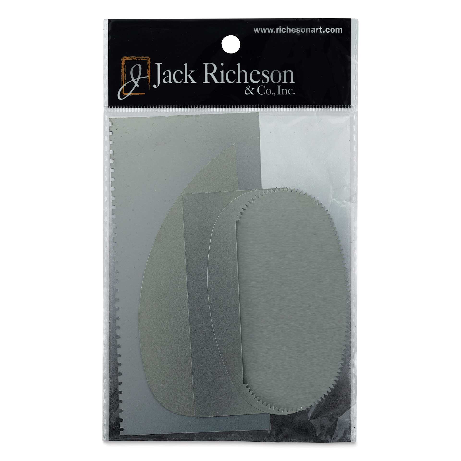 Richeson Stainless Steel Scrapers - Set of 5 (Front of package)