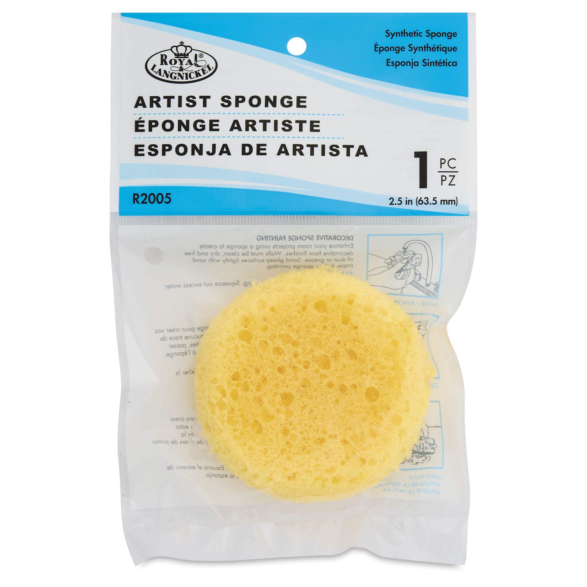 Royal & Langnickel Synthetic Artist Sponge - Medium - front of packaging