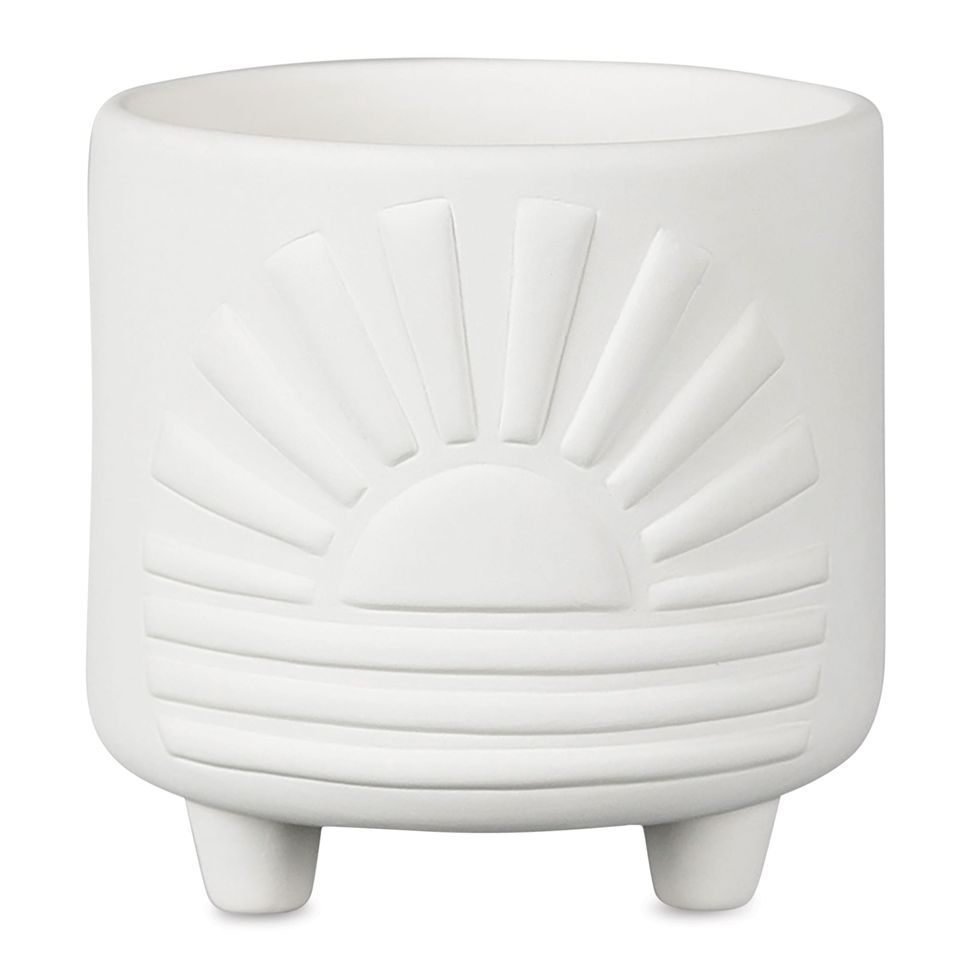 Mayco Earthenware Bisque Footed Containers - Sun, Pkg of 6 - front