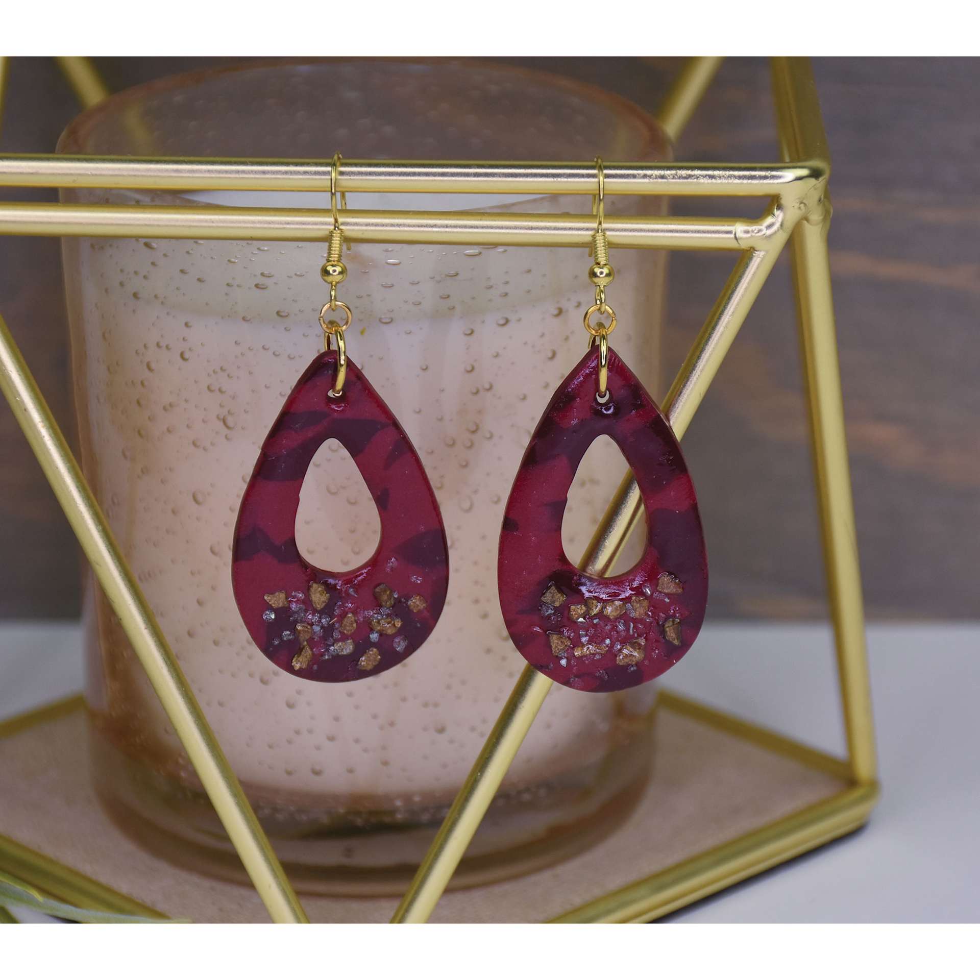 Sculpey Glaze - 1 oz, Gloss finished earring examples