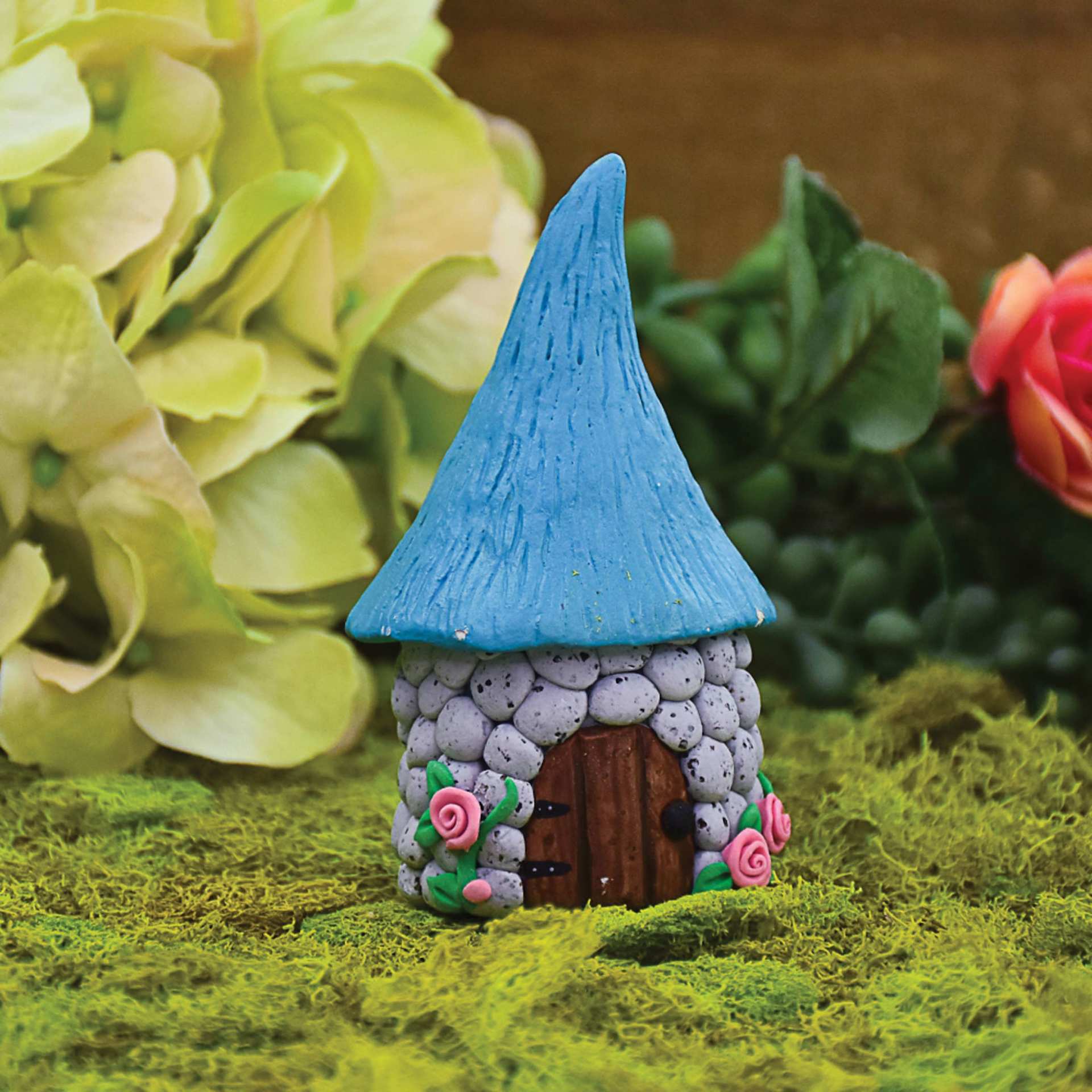 Original Sculpey - Package, 1 lb, Granite finished gnome cottage sculpture example