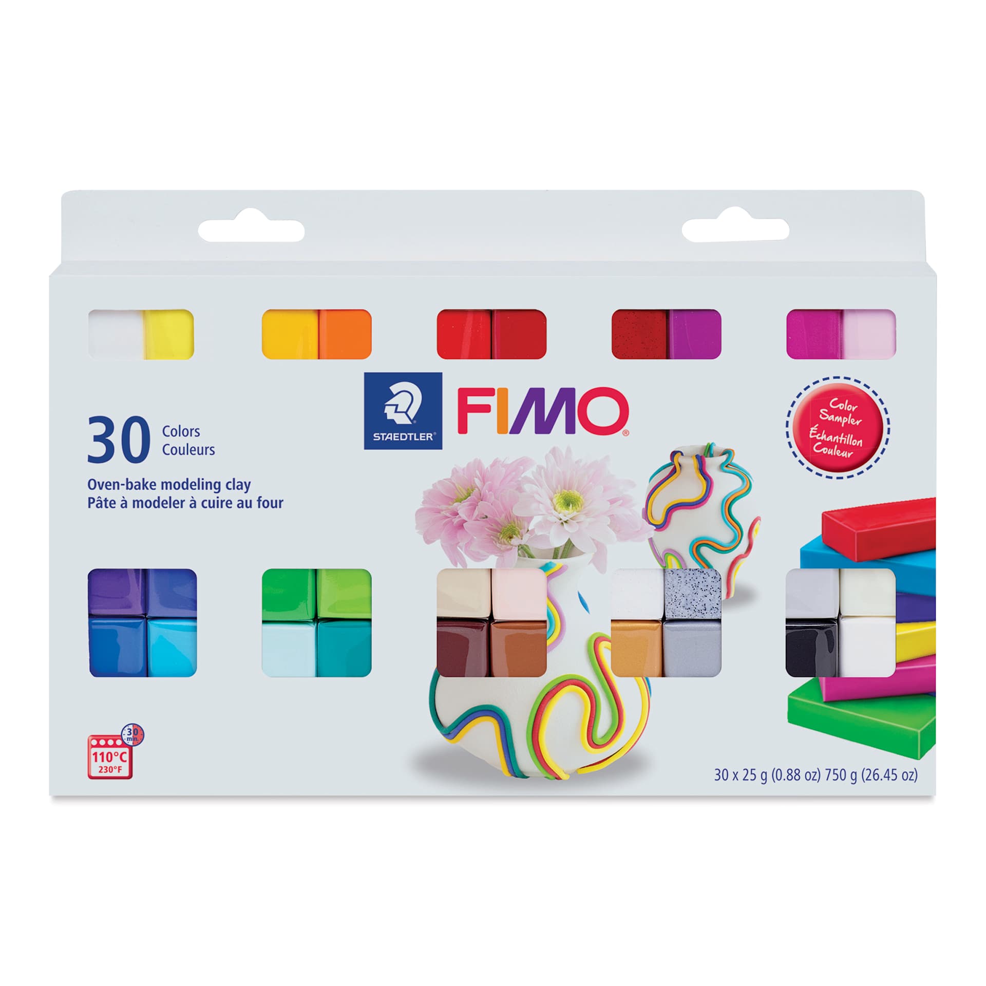 ☺︎　0307 Staedtler Fimo Soft Polymer Clay - Color Sampler, Set of 30