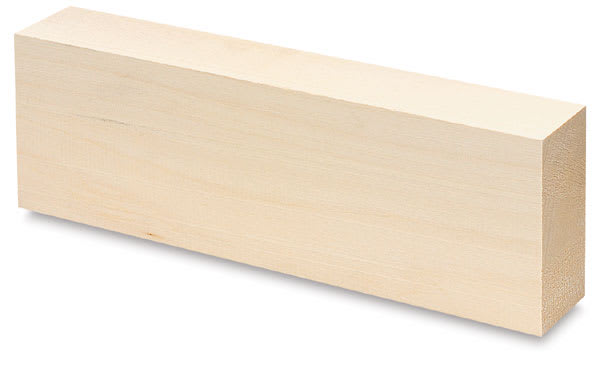 Walnut Hollow Basswood Carving Blocks​ - Side view of horizontal block