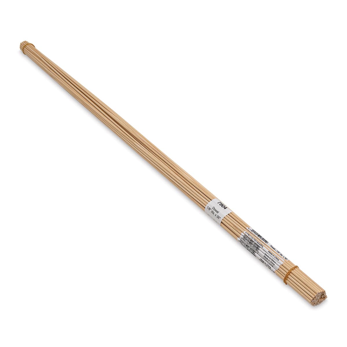 Midwest Products Birch Dowels - Pkg of 45, 1/8" x 36" - close-up of tips