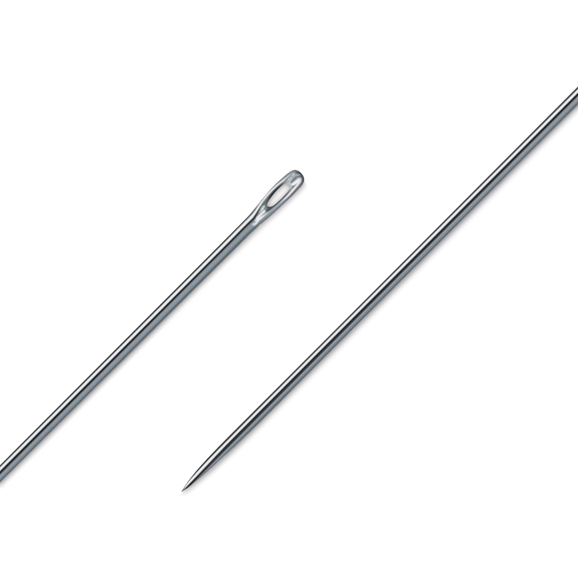 Dritz Sharps Hand Needles - Size 9, Pkg of 20 close-up of eye and needle