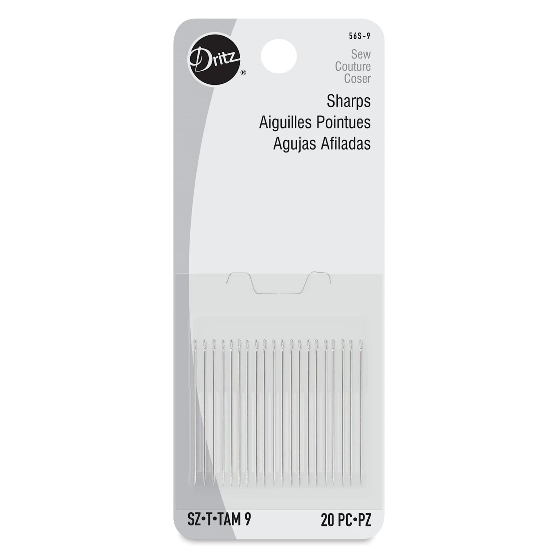 Dritz Sharps Hand Needles - Size 9, Pkg of 20
