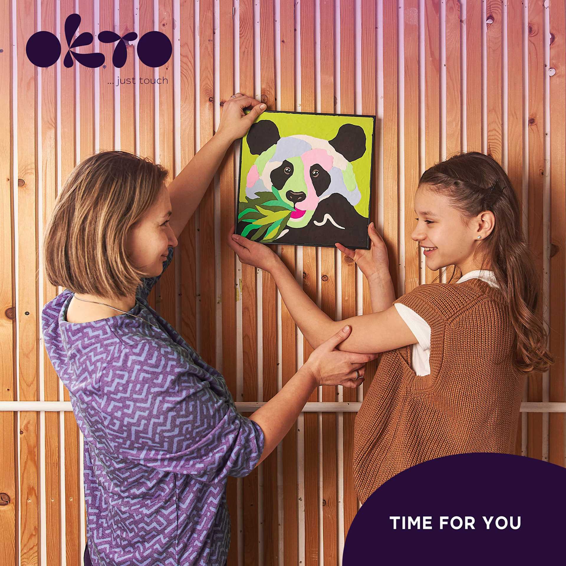 Okto Sensory Art Clay Color By Number Kit - Panda - time for you