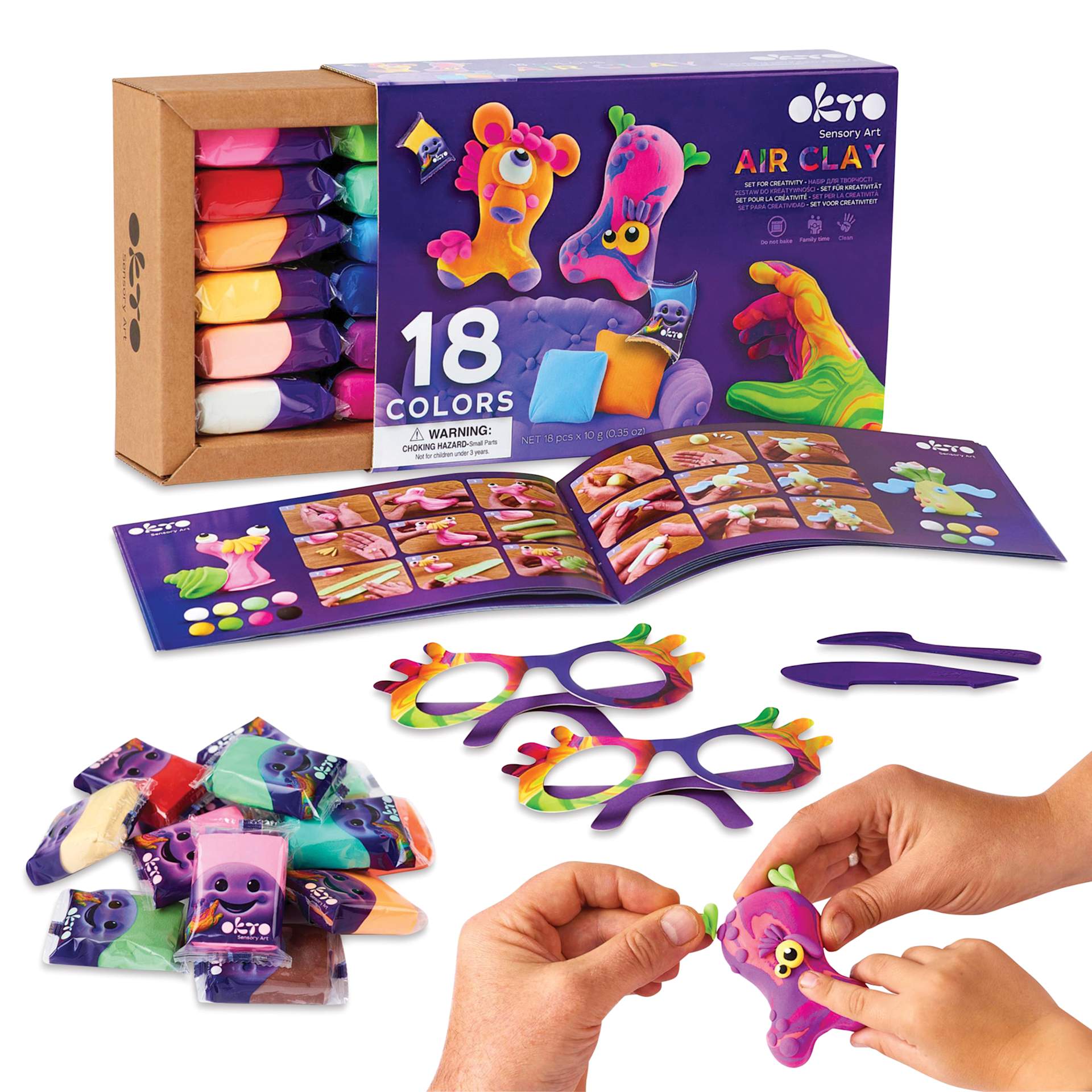 Okto Sensory Art Air Clay Creativity Kit - Set of 18