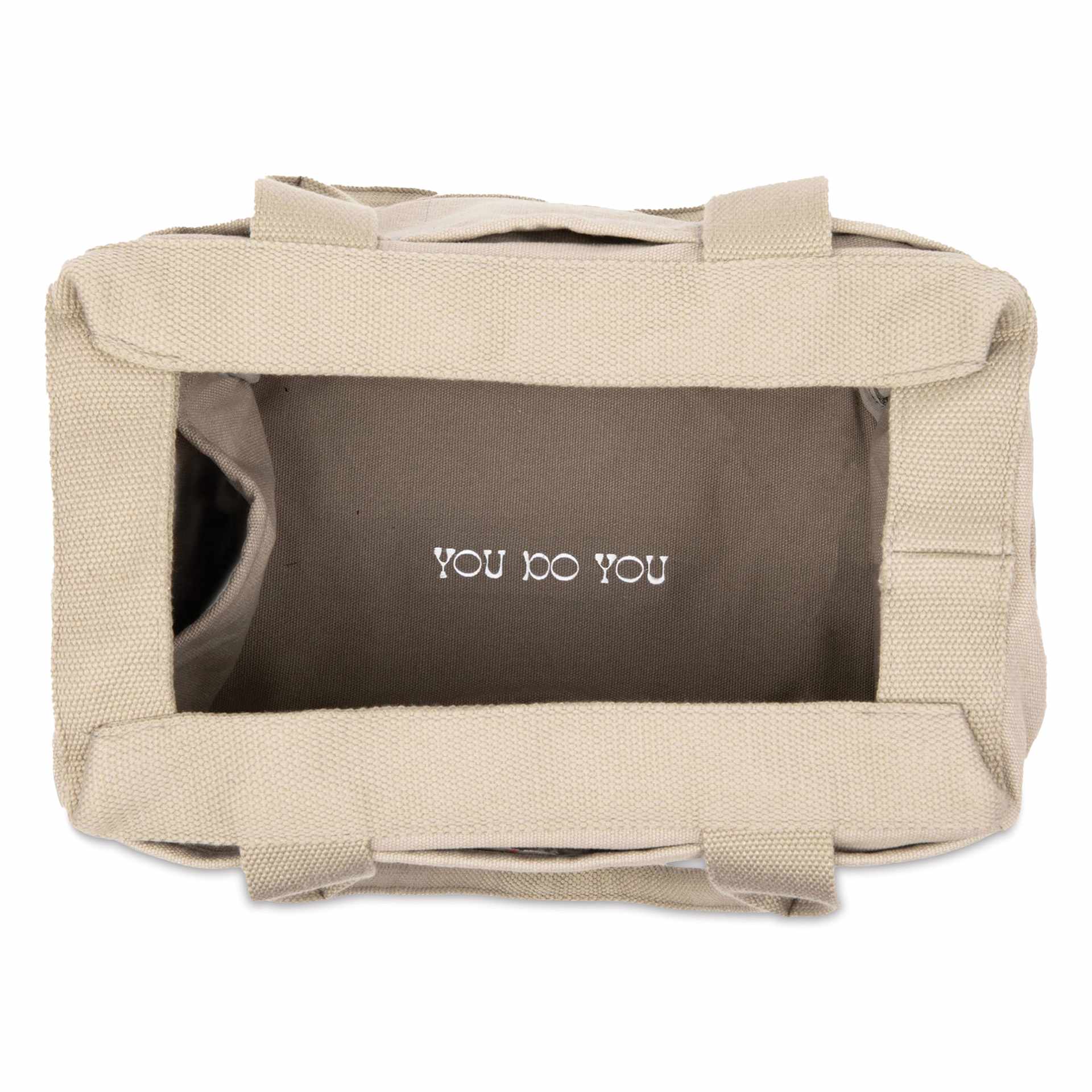 Soolla Studio Art Supply & Pottery Tool Bag - Graphite - top view of open bag