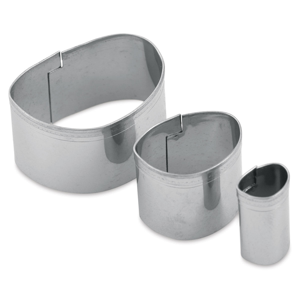 Sculpey Metal Clay Cutters - Set of 3 Irregular Ovals shown