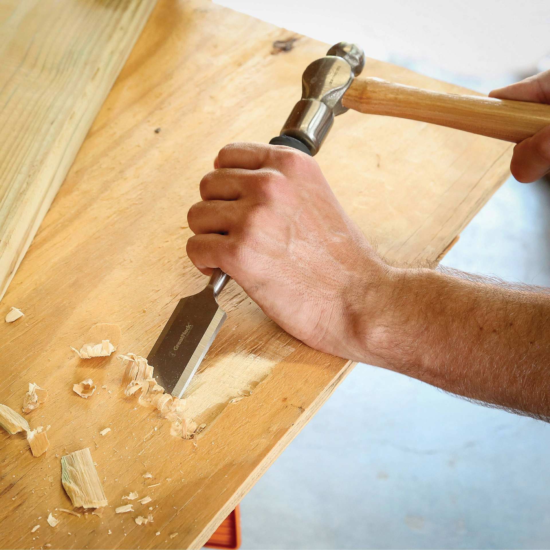 GreatNeck Wood Chisel - 1" - in use