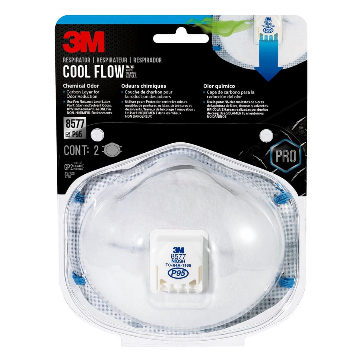 Cool Flow Valve Particulate Respirator 8577/P95 2/Pkg.