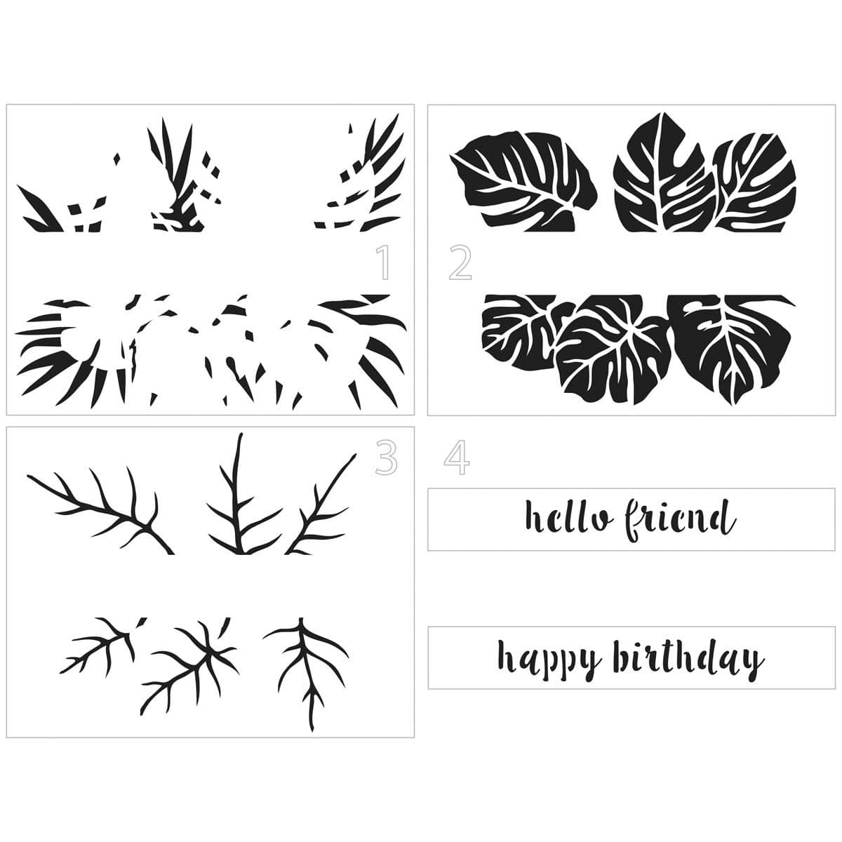 Layered Stencils Monstera Banner