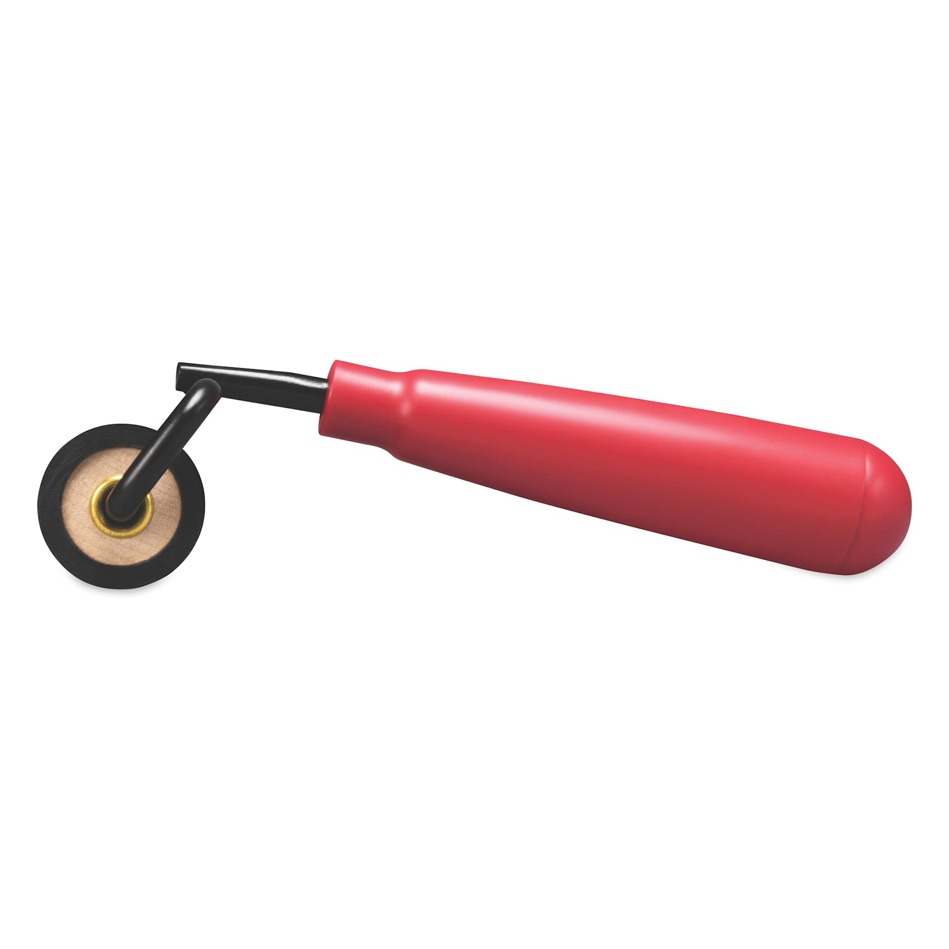 Speedball Deluxe Hard Rubber Brayer with Wire Frame - 4" side view