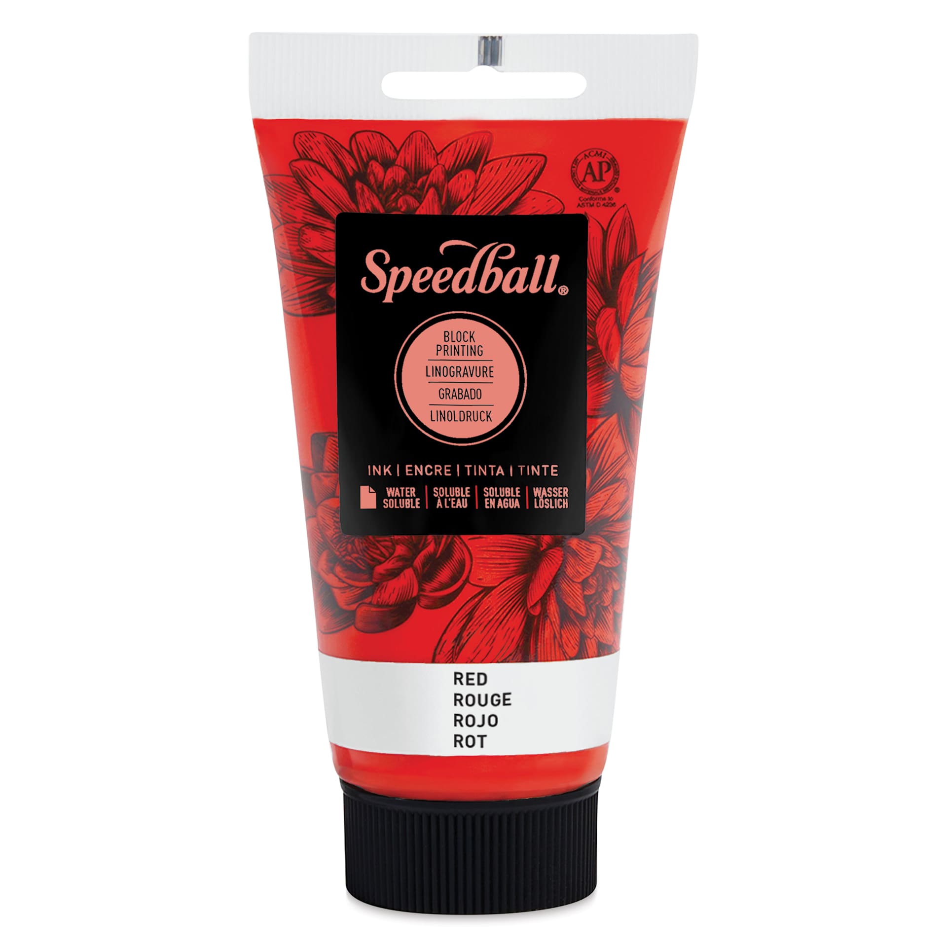 Speedball Water-Soluble Block Printing Ink - Red, 2.5 oz