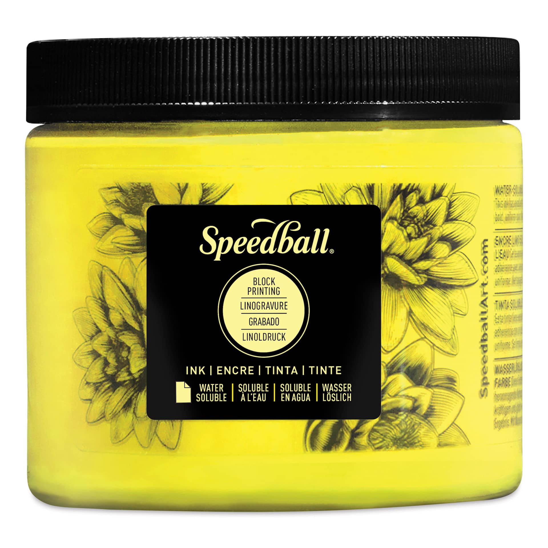 Speedball Water-Soluble Block Printing Ink - Process Yellow, 16 oz
