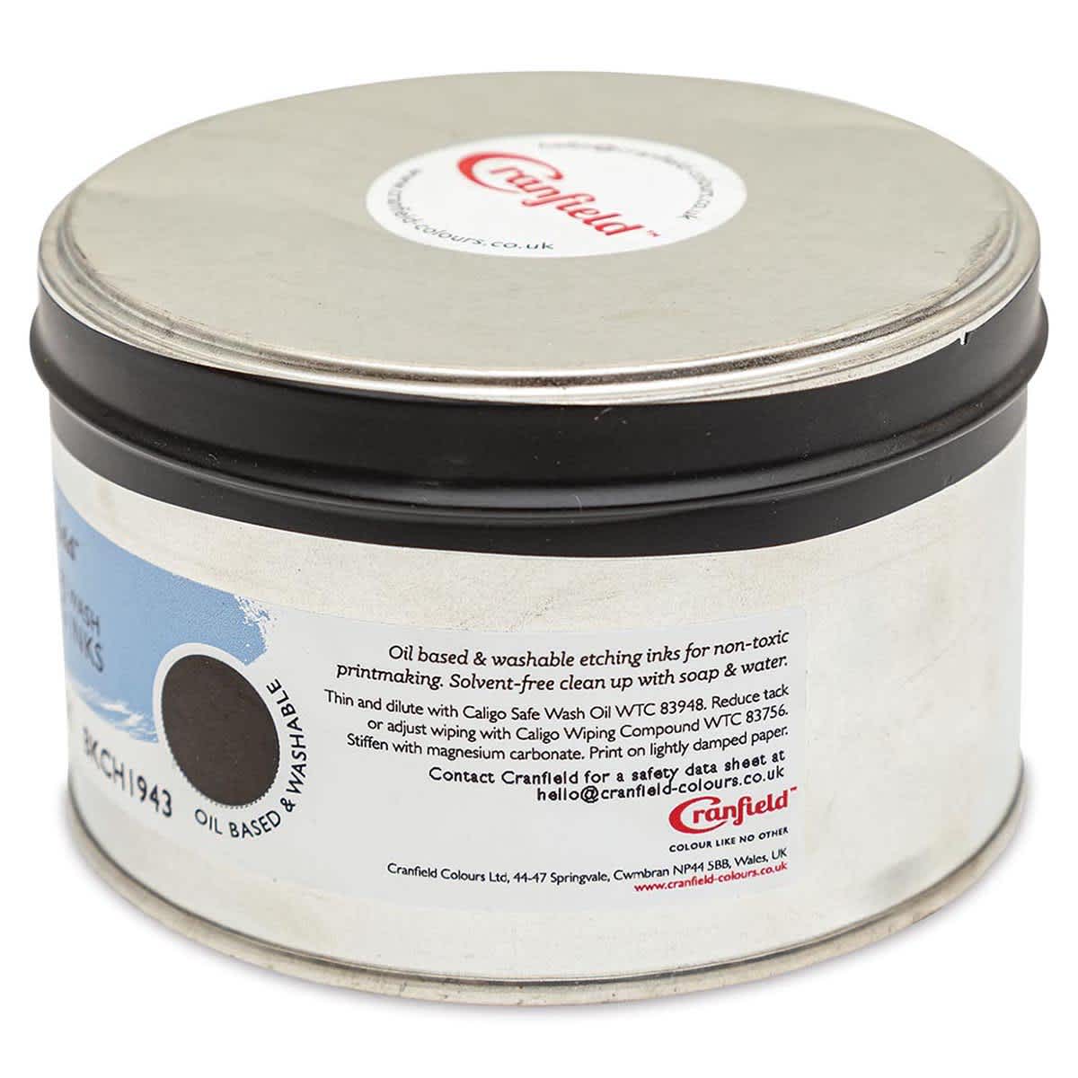 Cranfield Caligo Safe Wash Etching Ink - Carbon Black, 500 g Can (Back)