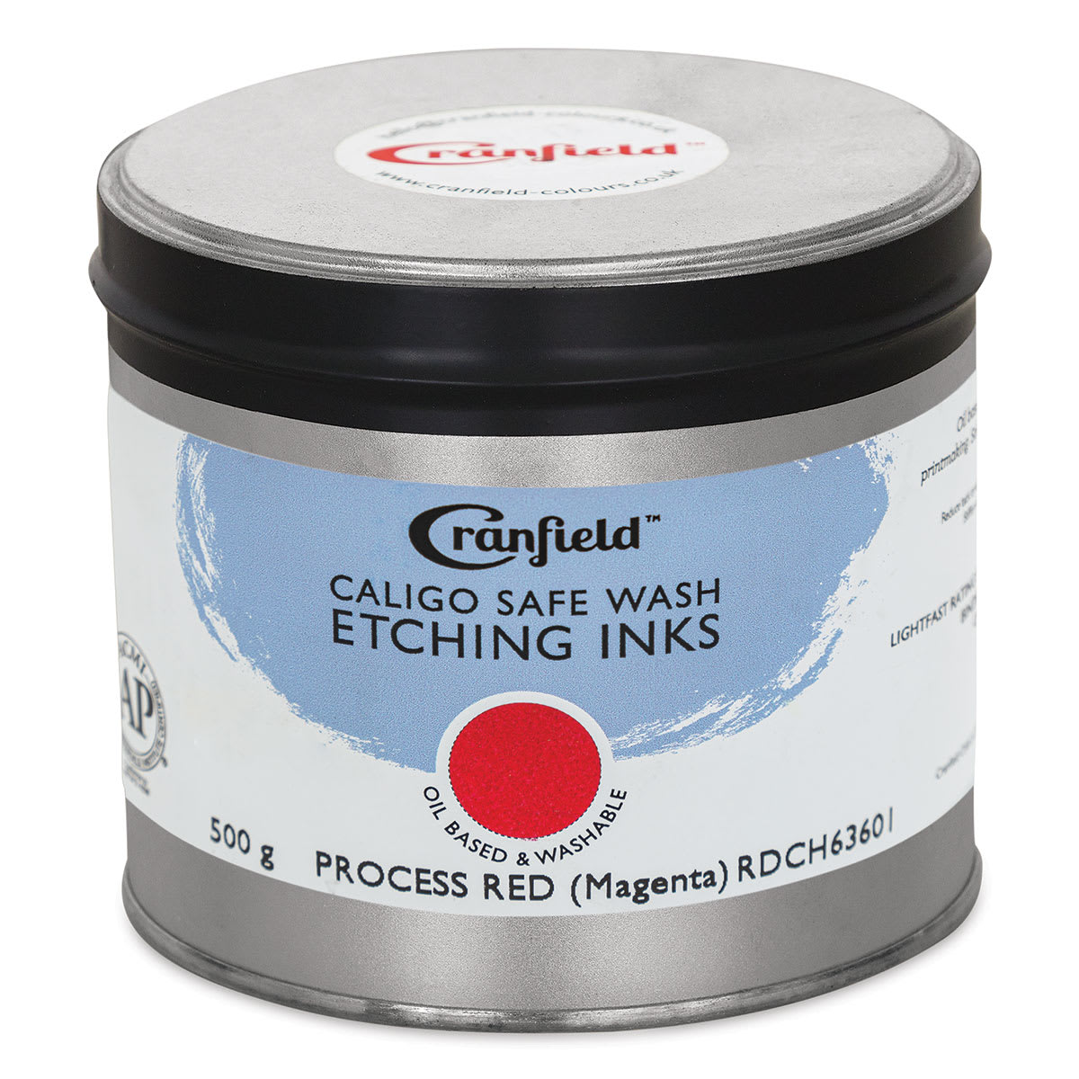 Cranfield Caligo Safe Wash Etching Ink - Process Red (Magenta), 500 g Can - front