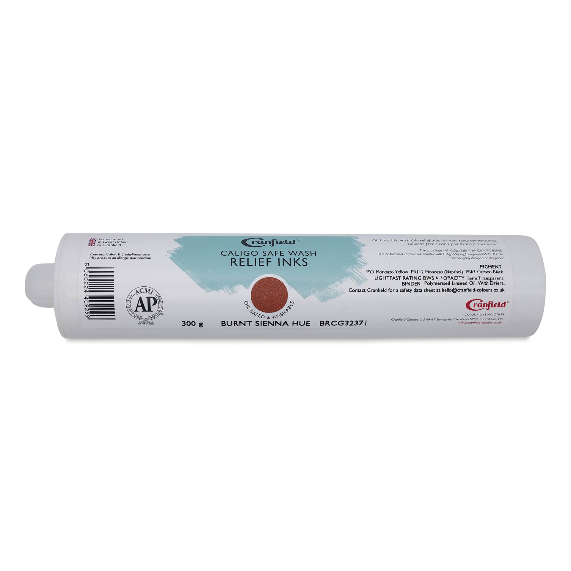 Cranfield Caligo Safe Wash Relief Ink Cartridge - Burnt Sienna (Hue), 300 g