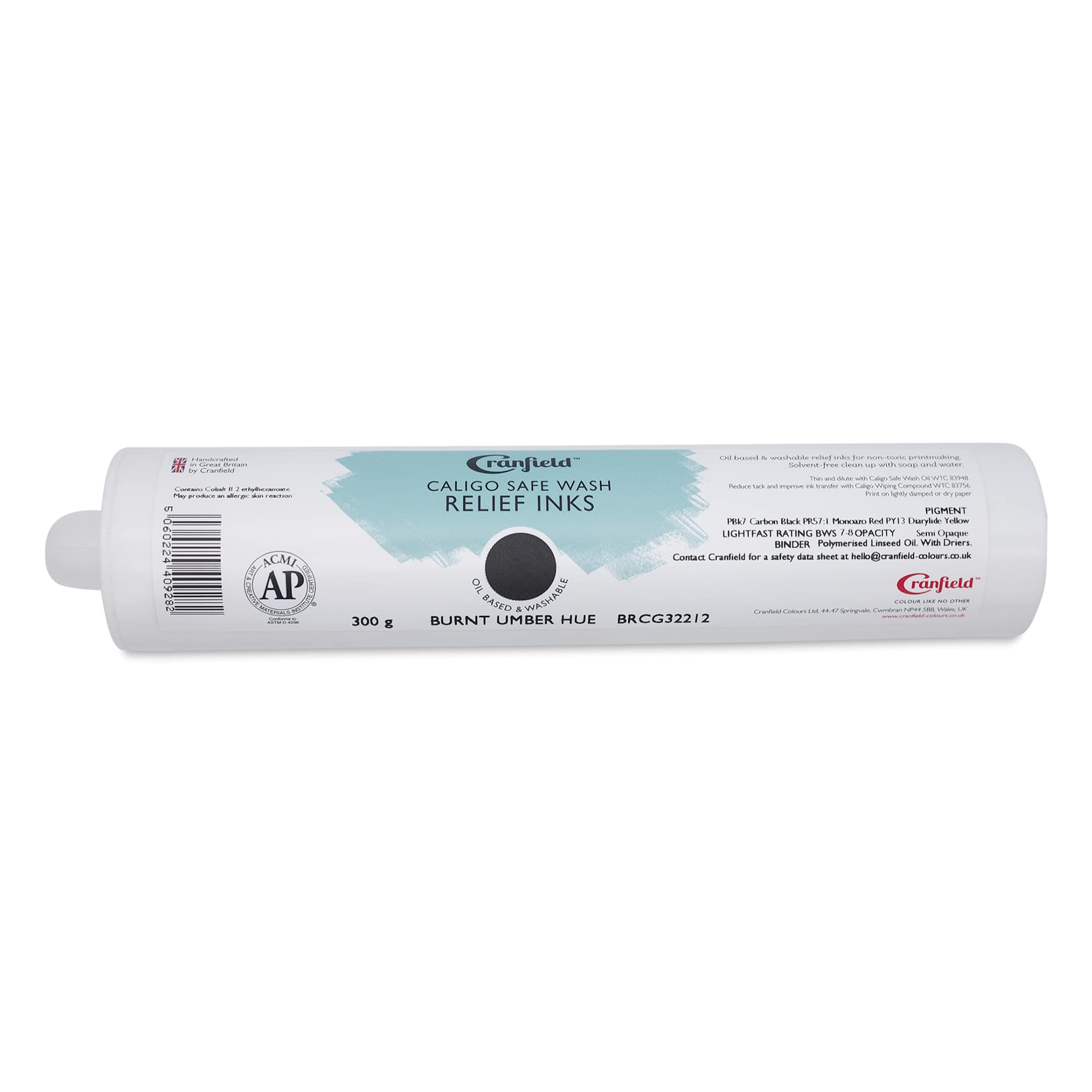 Cranfield Caligo Safe Wash Relief Ink Cartridge - Burnt Umber (Hue), 300 g