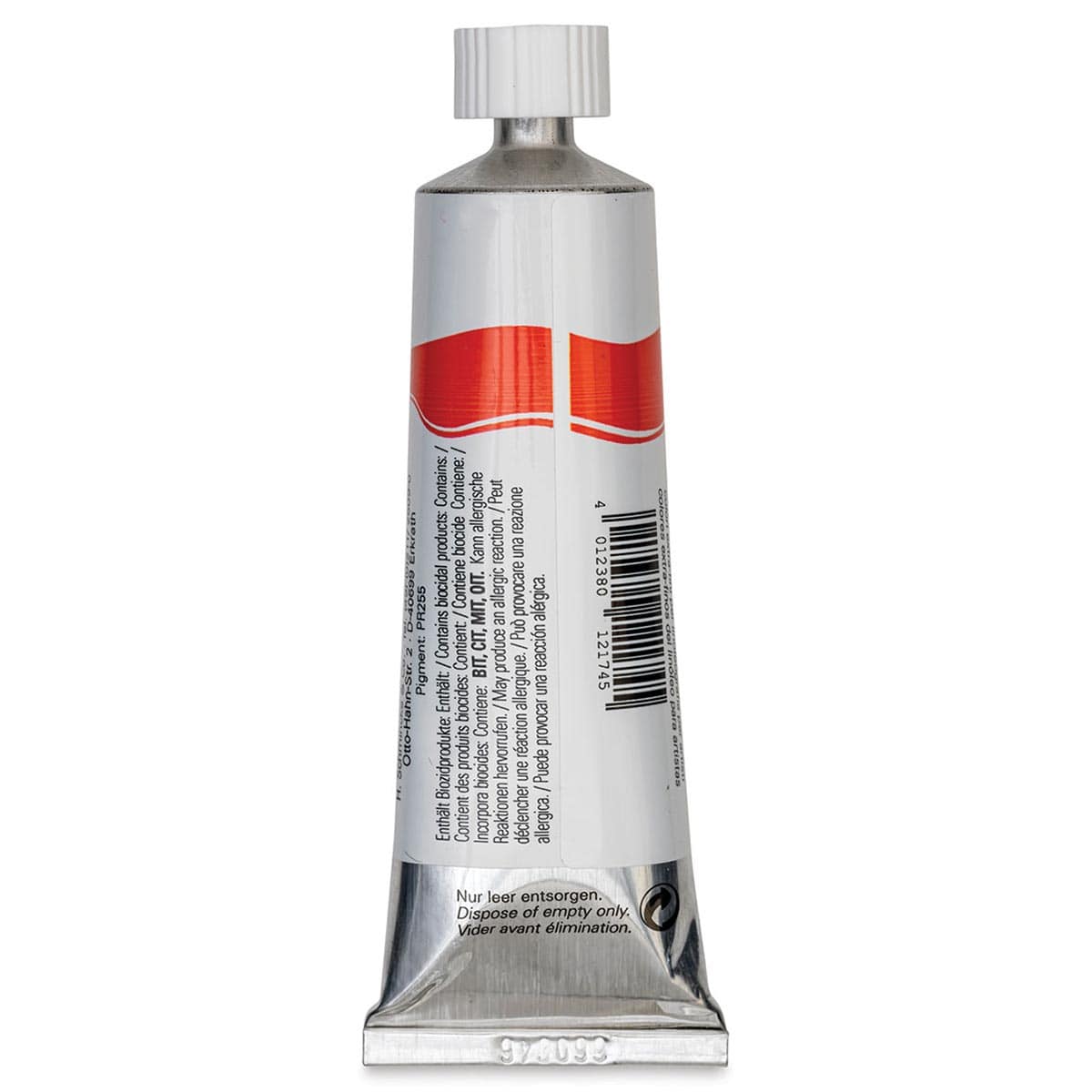 Schmincke Aqua Linoprint Ink - Vermilion Red, 35 ml - back