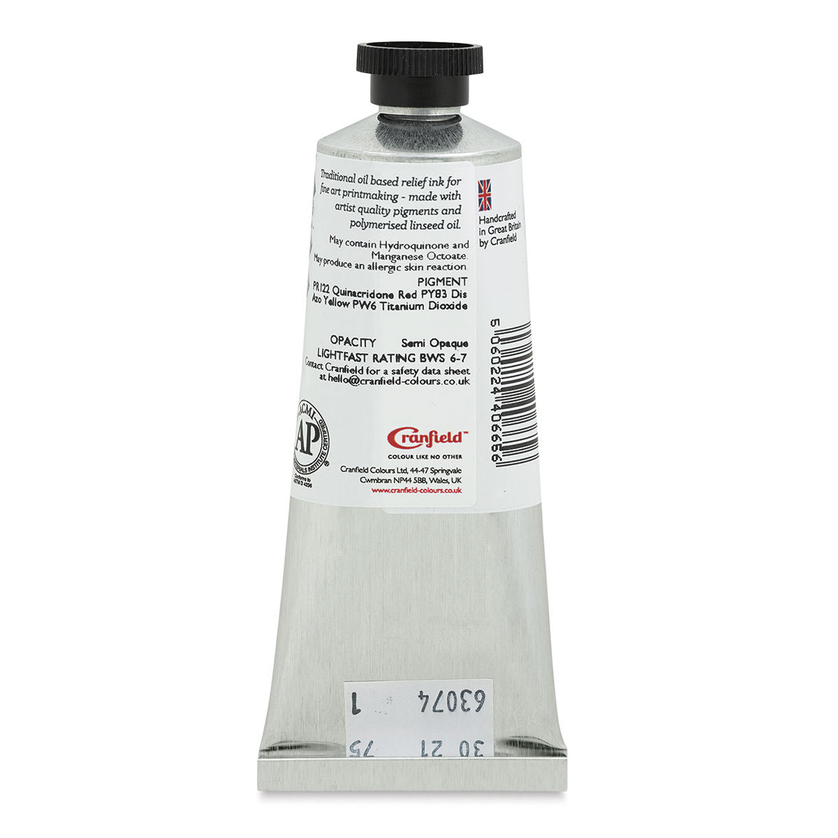 Cranfield Traditional Relief Ink - Rose Pink, 75 ml - back