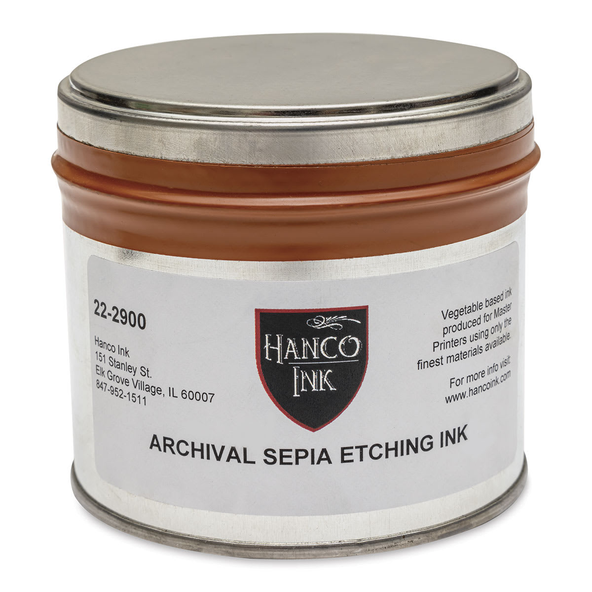 Hanco Oil Based Etching Ink - 1 lb, Sepia - front