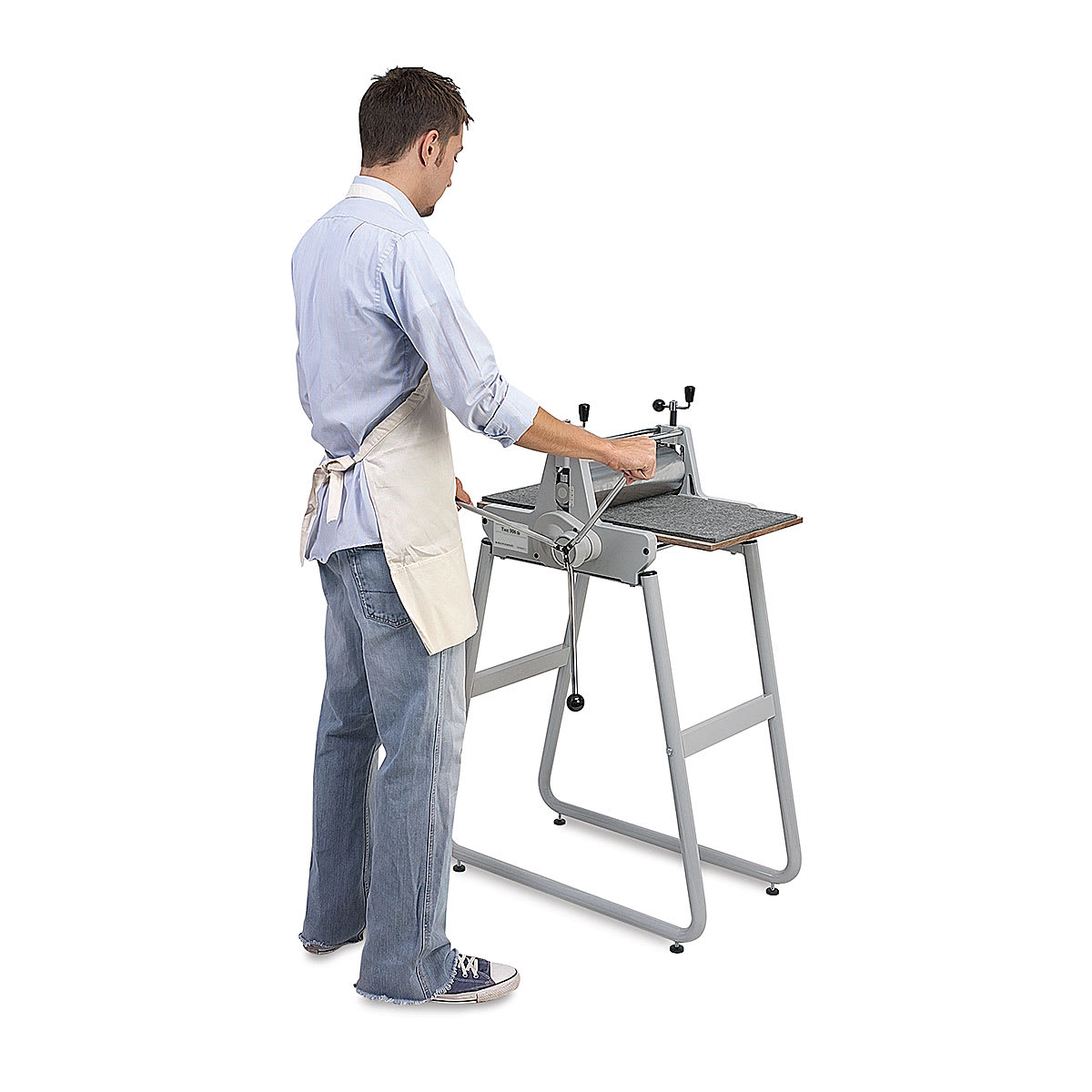  906 Model II Press  Man using the Press