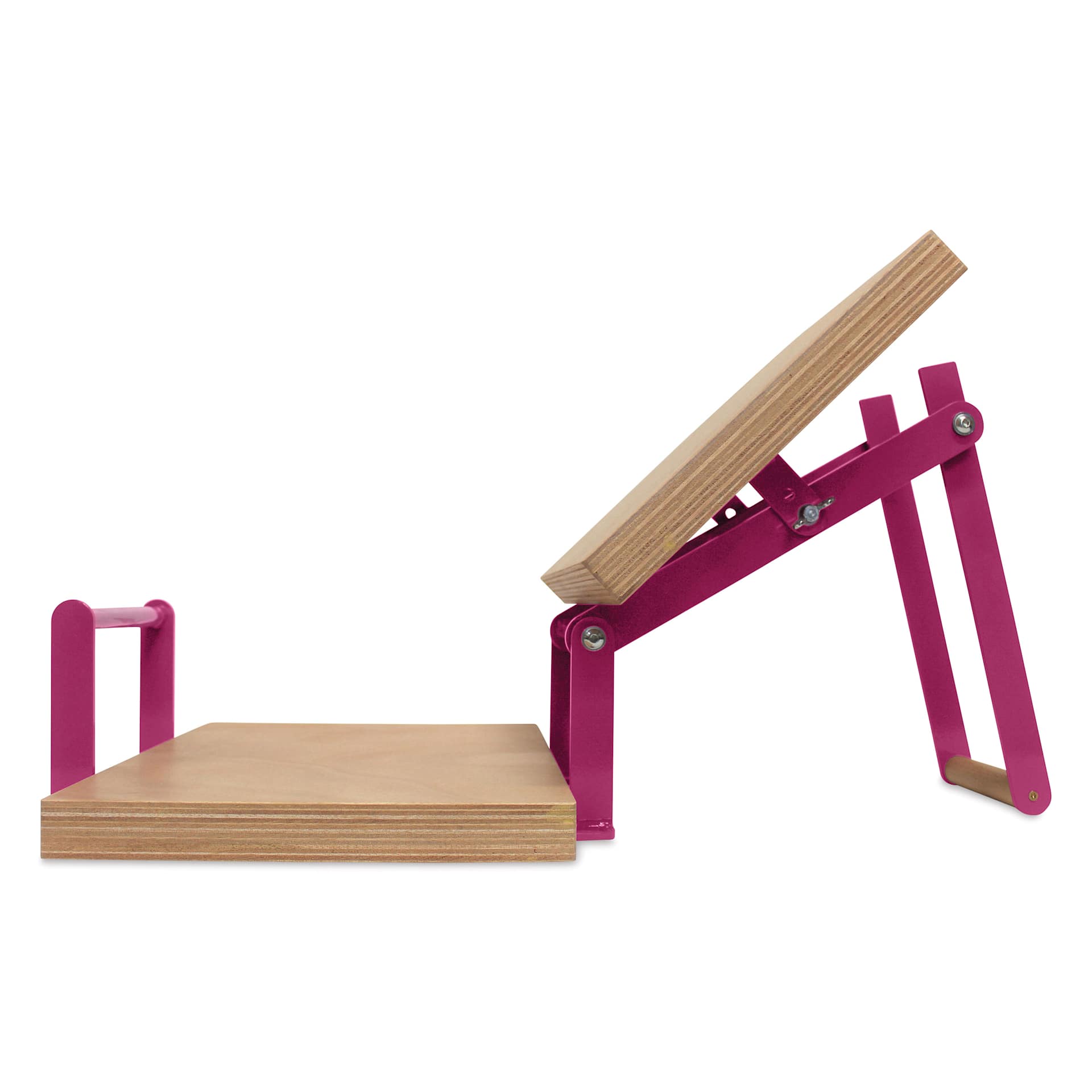 Woodzilla Hand Lino Press - Purple, 11-3/4" x 16-1/2", press open