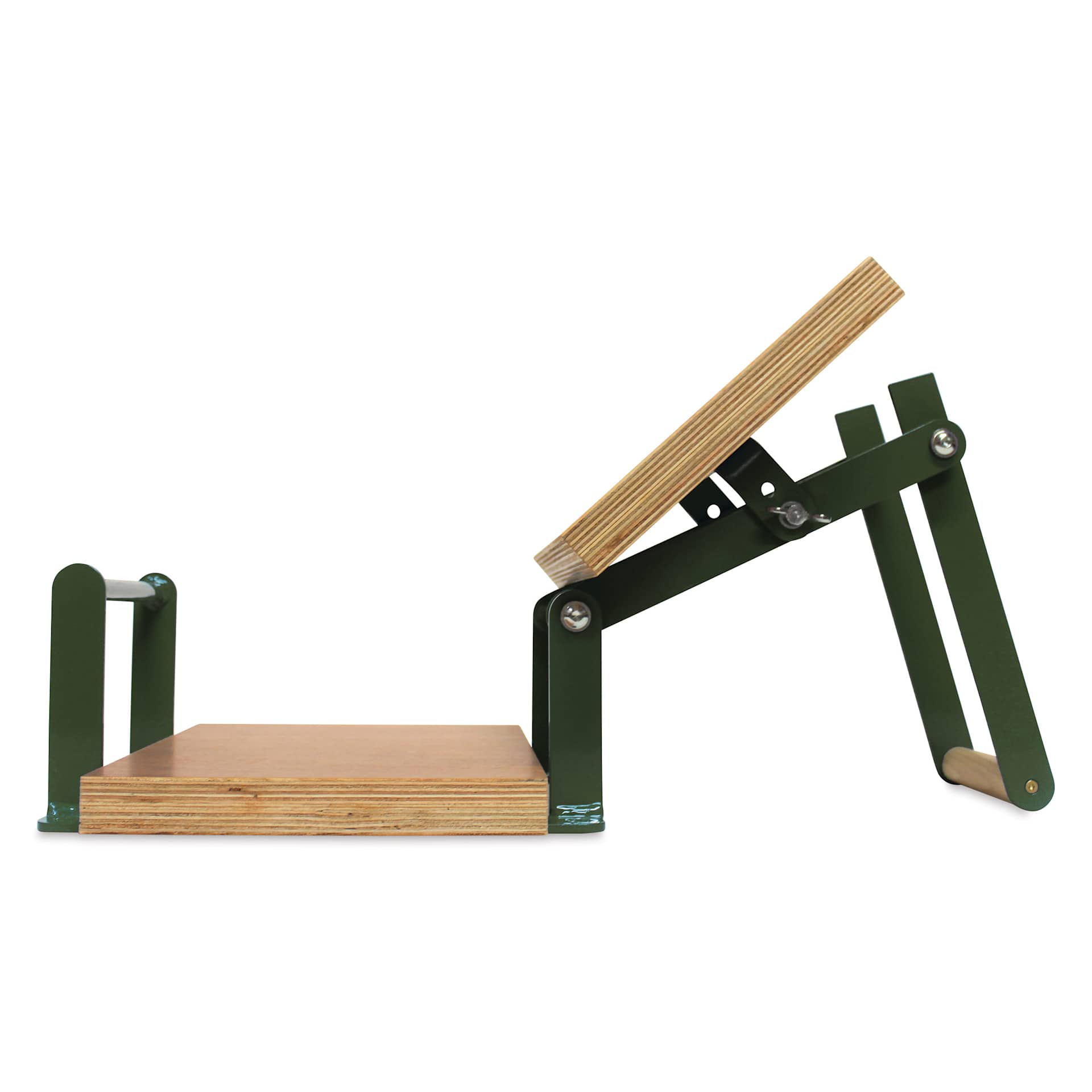 Woodzilla Hand Lino Press - Dark Green, 8-1/4" x 11-3/4", press open