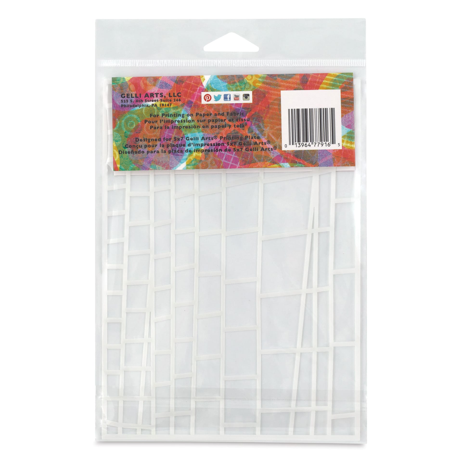 Gelli Arts Stencil - Ladder, 5-1/2" x 7-1/2"