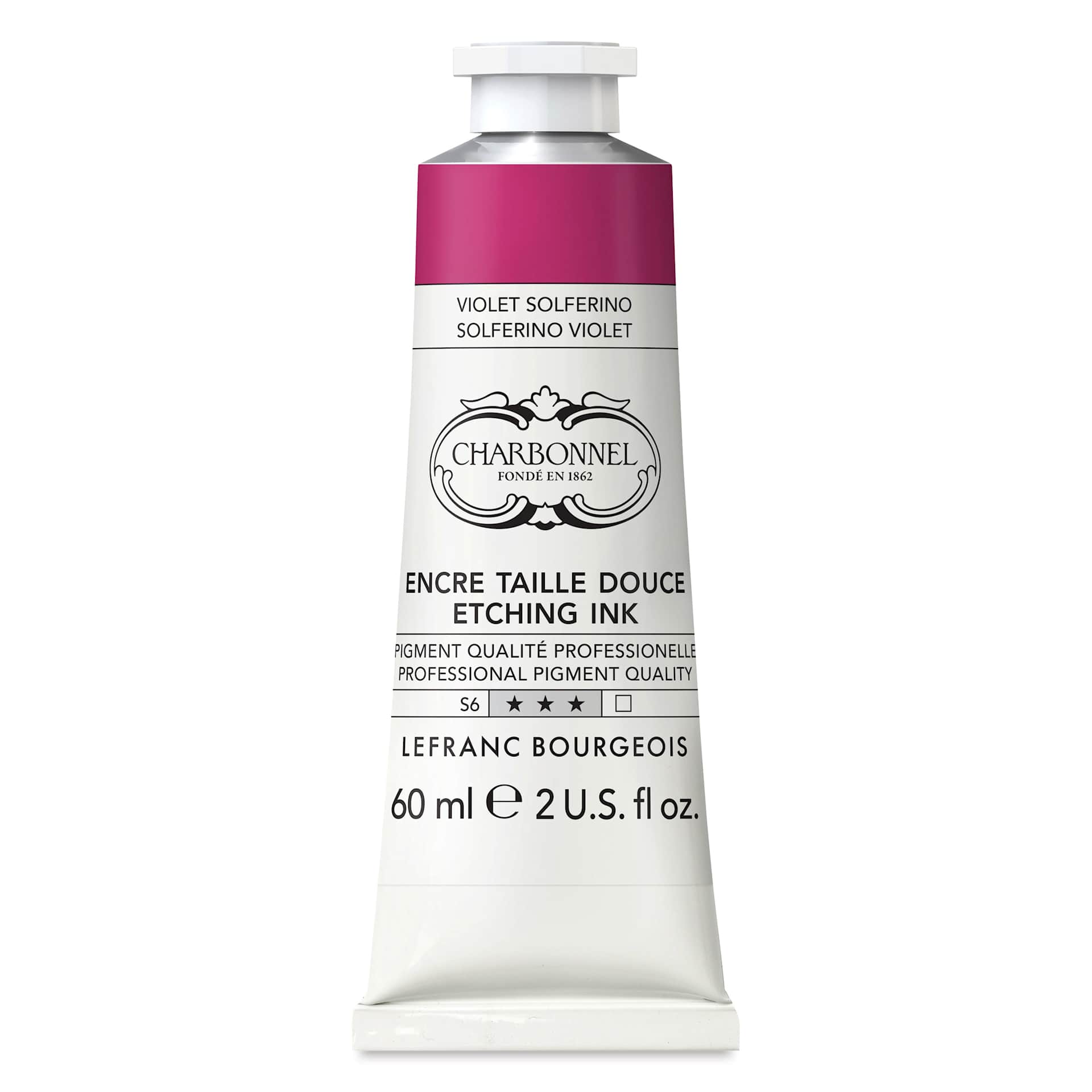 Charbonnel Etching Ink - Solferino Violet, 60 ml