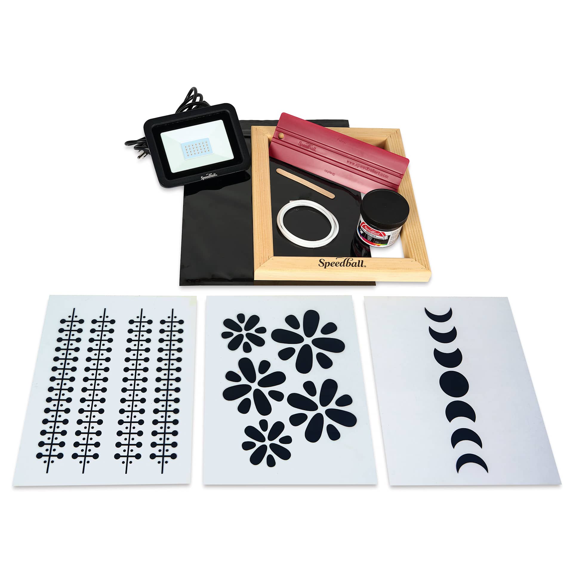 Speedball Blick Exclusive Speed Screens Kit, with three designs
