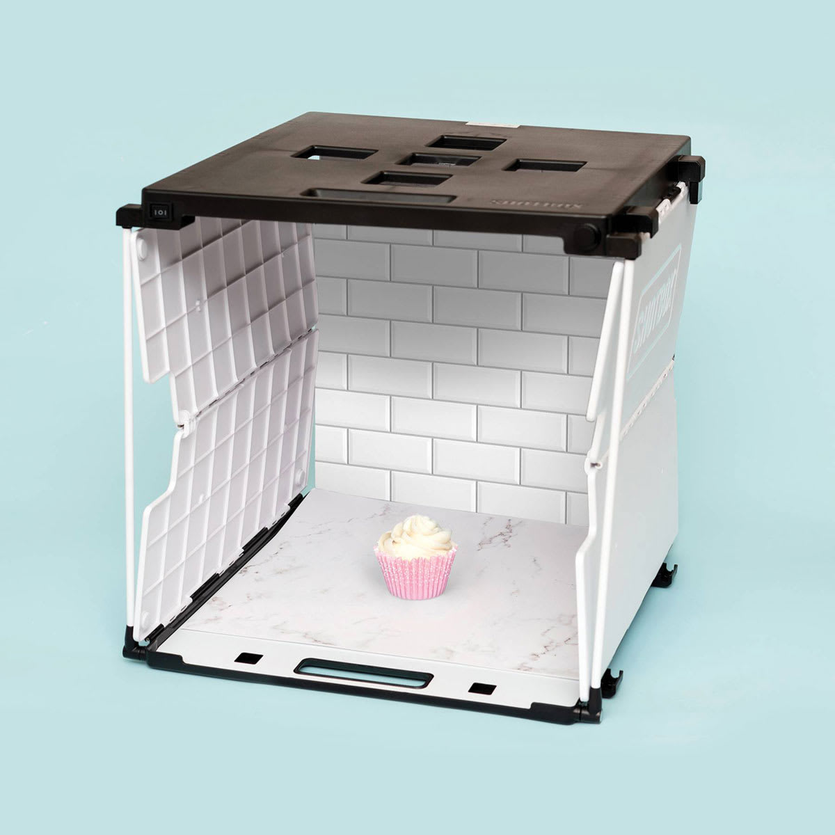 We R Memory Keepers ShotBox Photoreal Backgrounds (White brick and marble backgrounds being used in ShotBox)