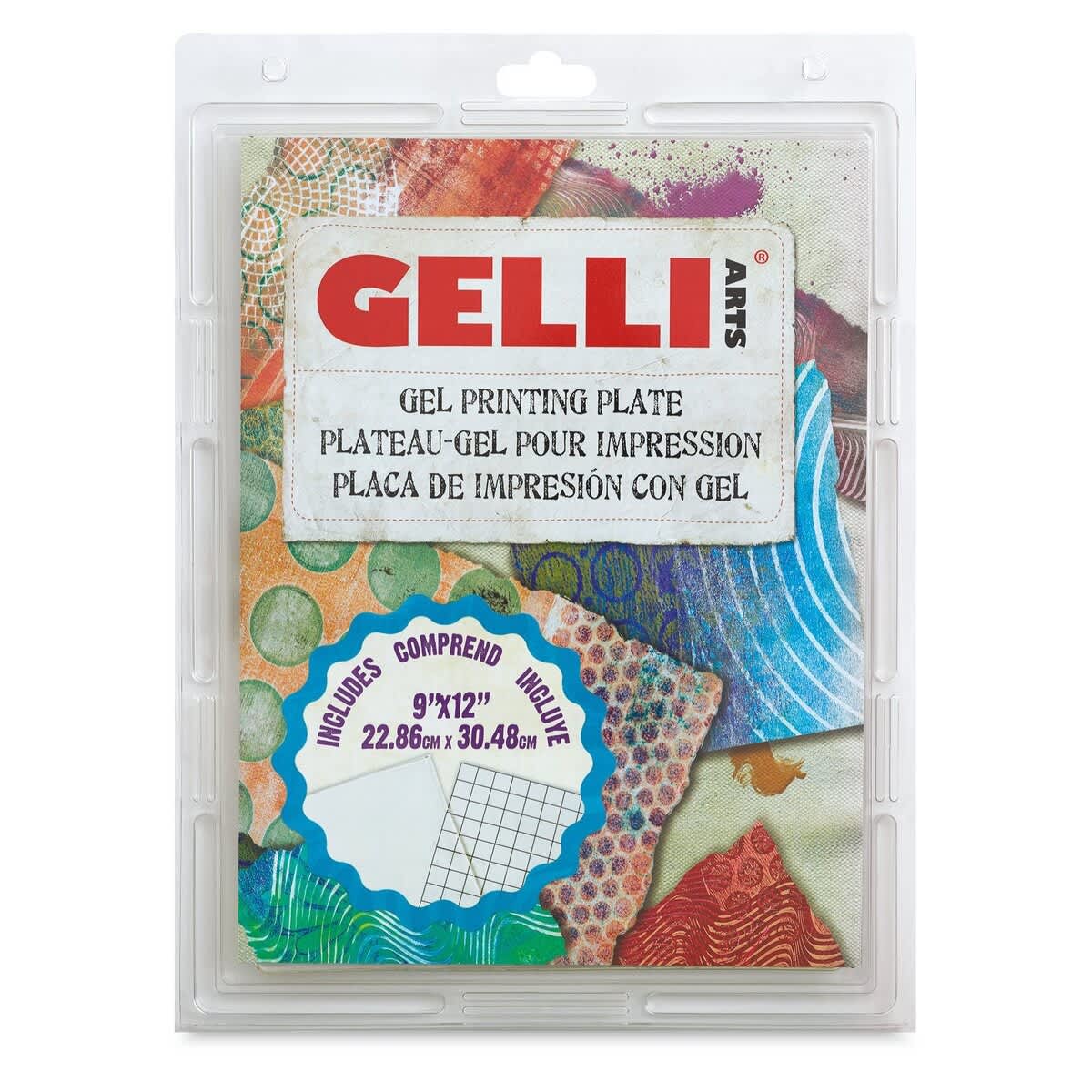 Gelli Arts Gel Printing Plate - 9" x 12" x 3/8", Rectangle, front of the packaging