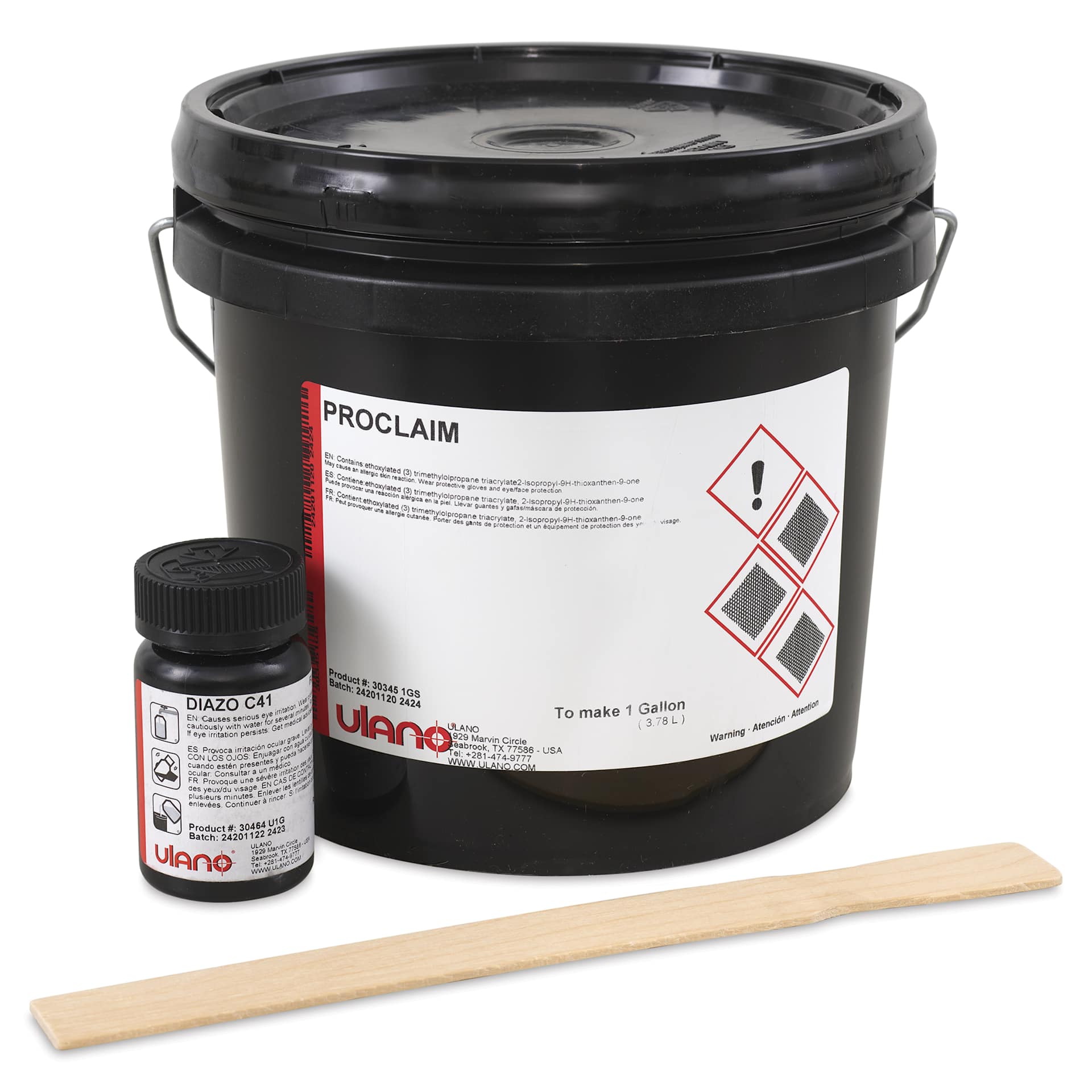 Ulano Proclaim Emulsion - 128 oz, Blue with diazo and stir stick
