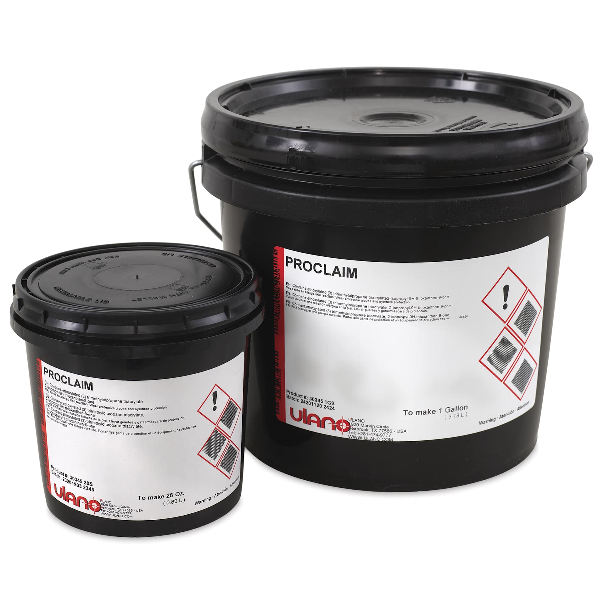 Ulano Proclaim Emulsion, 28 oz and 128 oz
