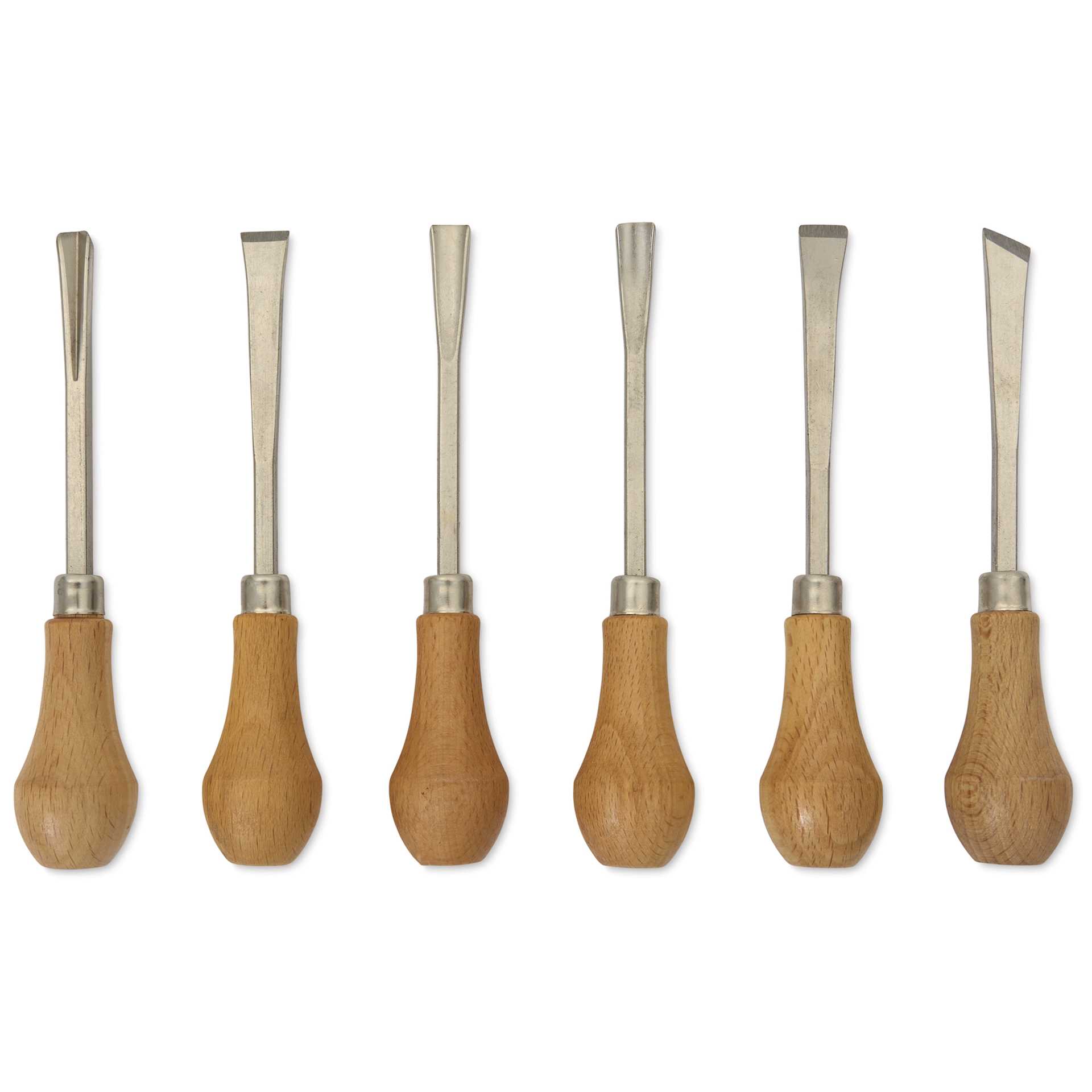 Excel Blades Deluxe Palm Style Chisels - Set of 6