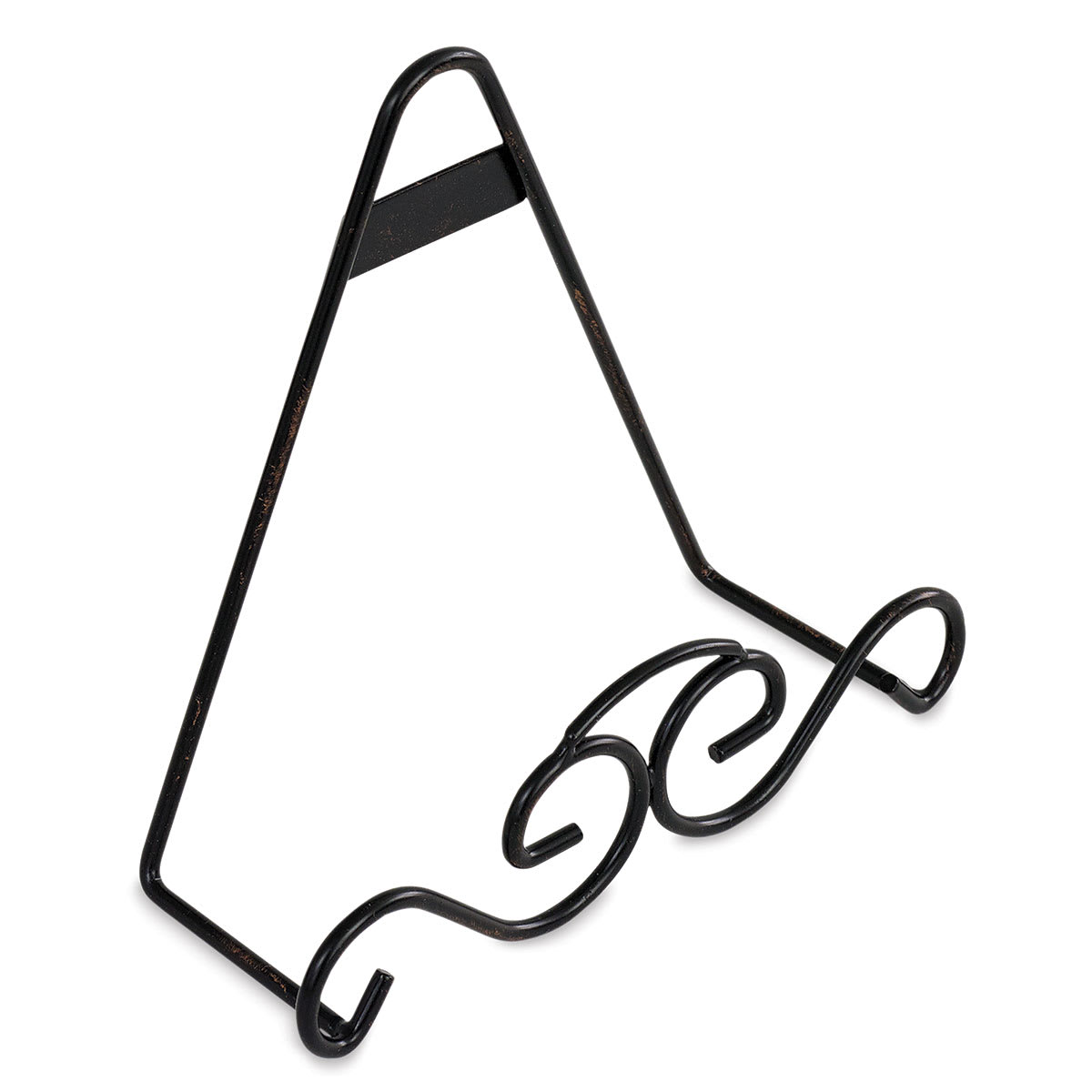 Nielsen Bainbridge Snap Display Easel - Left angle view of 6" Black Metal Knotted Easel