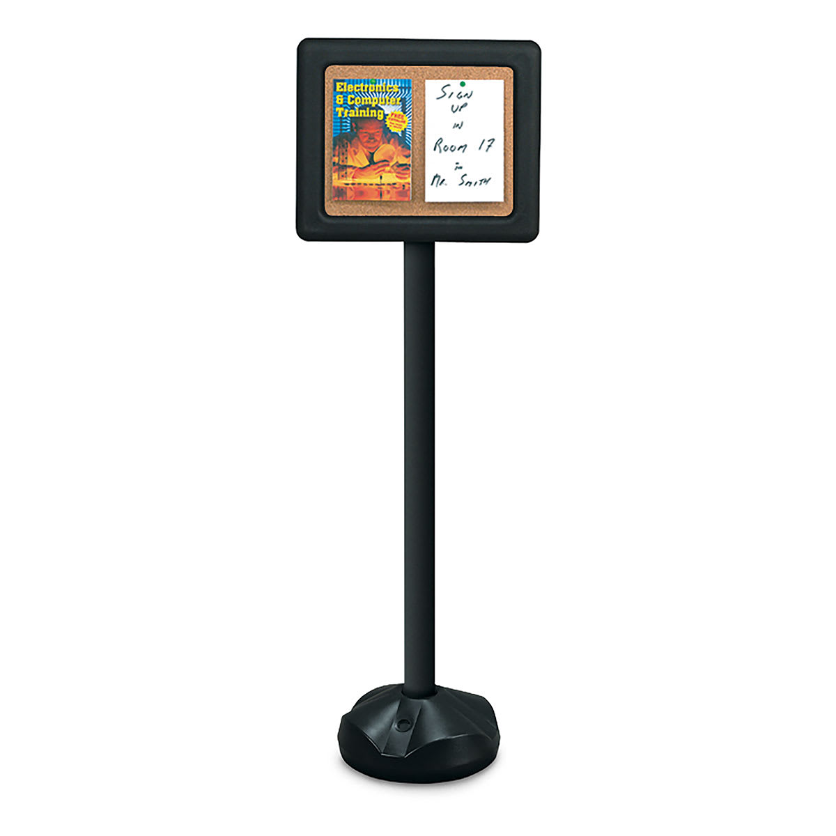 Pedestal Sign - 14" x 11", Cork Insert - on stand