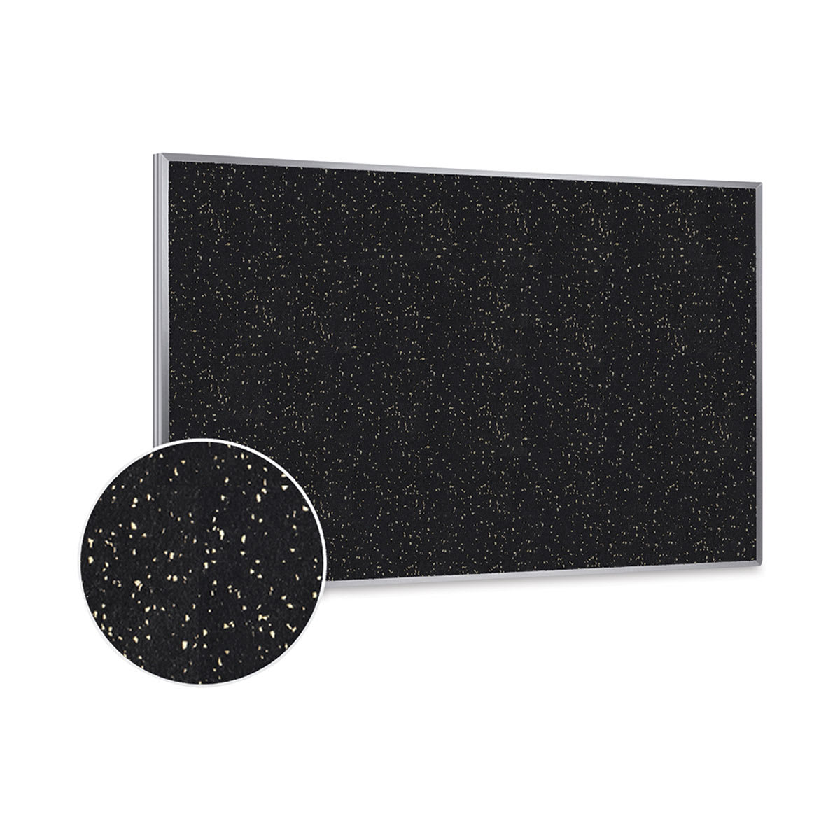 Ghent Recycled Rubber Tackboard - 5 ft x 3 ft, Tan Speckled