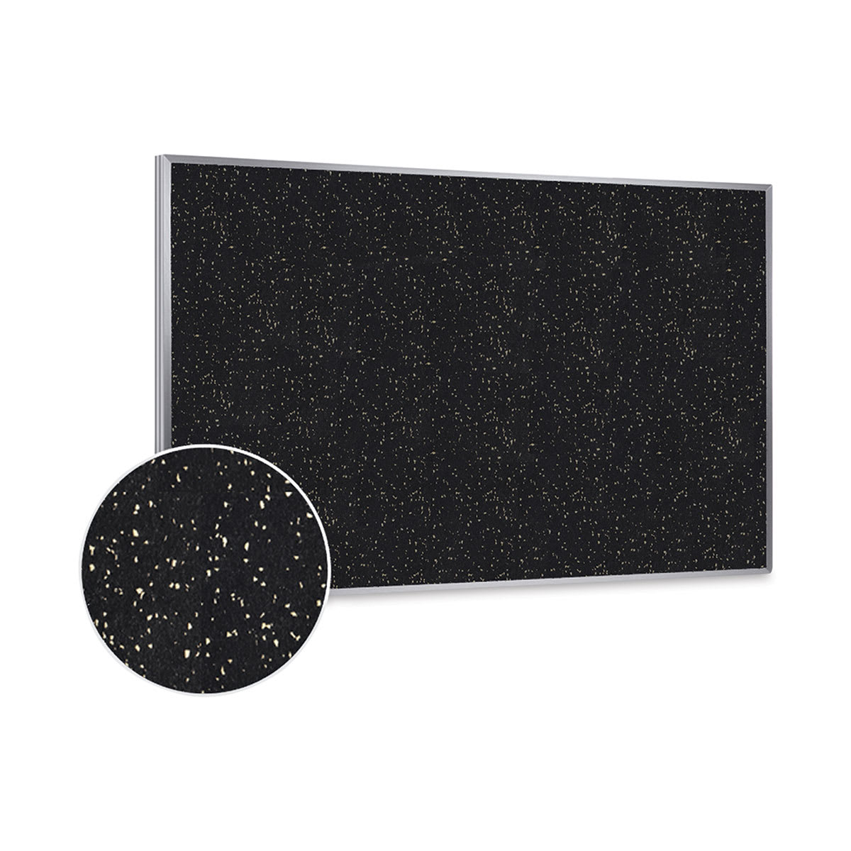 Ghent Recycled Rubber Tackboard - 12 ft x 4 ft, Tan Speckled
