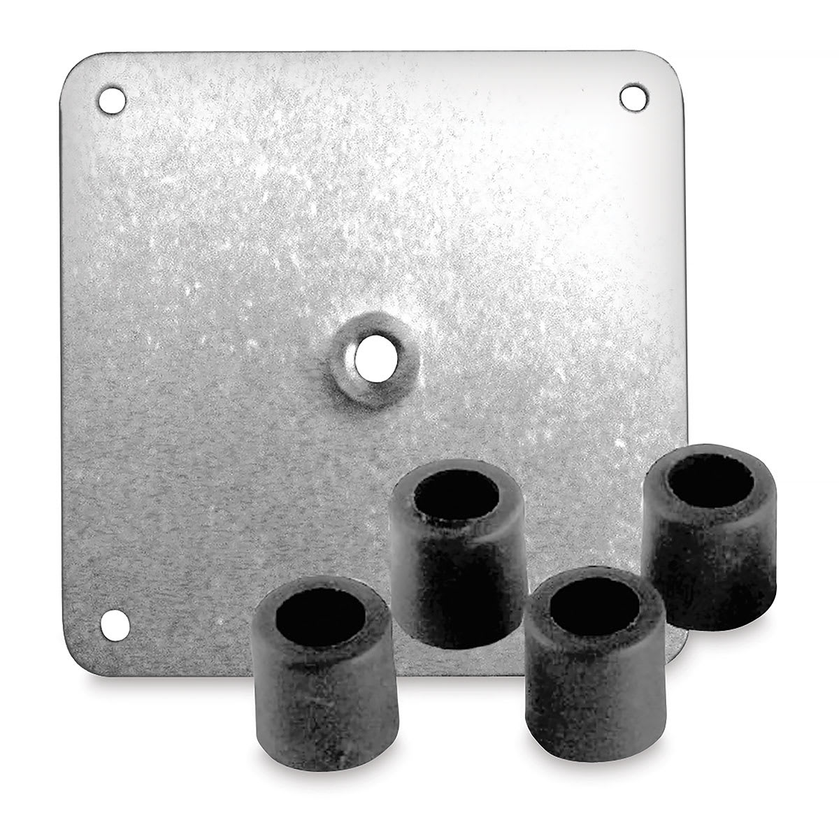 Guerrilla Painter Tripod Mount and Rubber Bumper Feet Set (silver plate with 4 rubber bumpers)