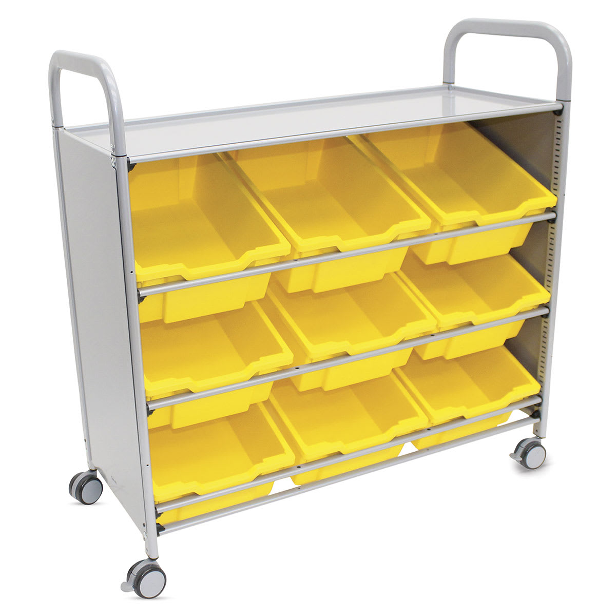Gratnells Callero Plus Tilted Tray Cart - Sunshine Yellow