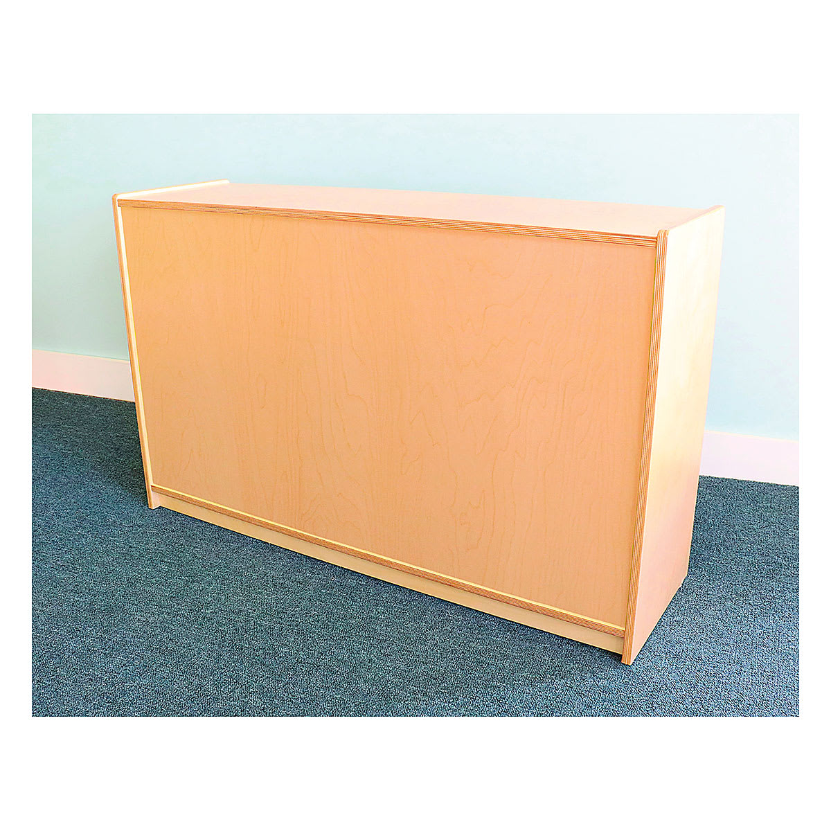Whitney Brothers Plus Storage Cabinet - right angled rear view with natural back panel