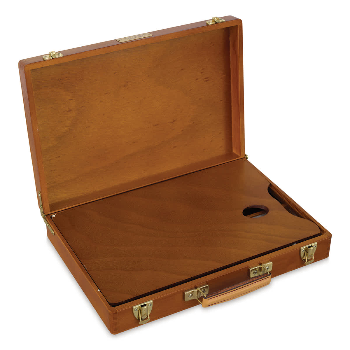 Jullian Varnished Paint Box - Large (open with palette inside)